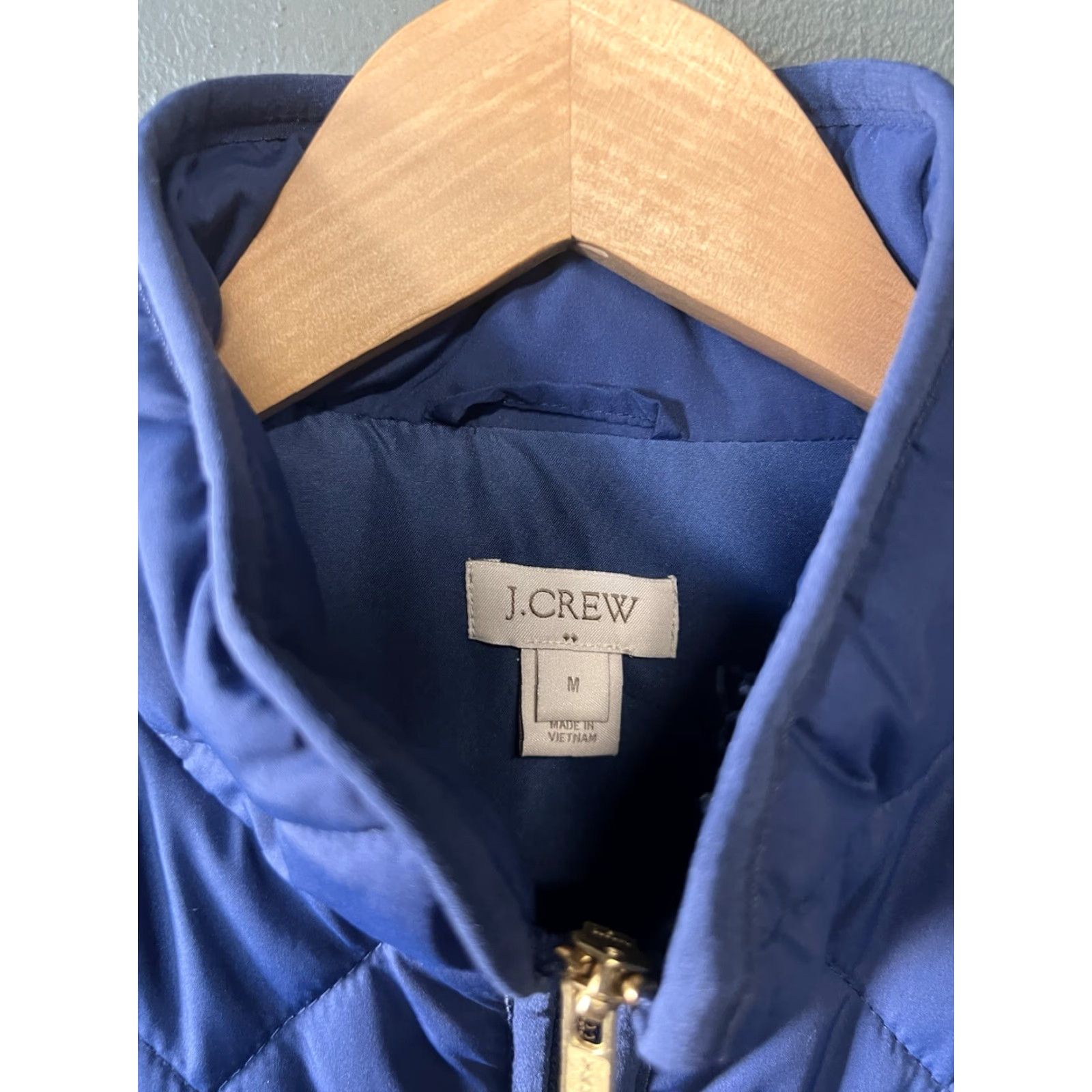 J.Crew J. Crew Vest Womens Blue Sleeveless Quilted Full Zip Size M Size M / US 6-8 / IT 42-44 - 3 Thumbnail