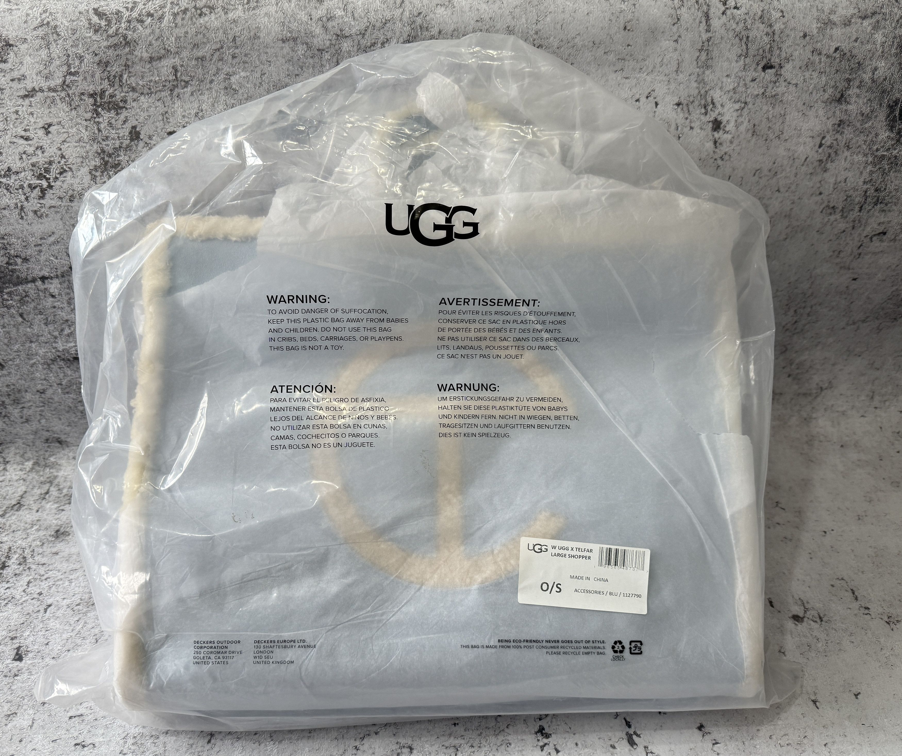Telfar × Ugg UGG X TELFAR LARGE SHOPPER BLUE O\S 1127790 Size ONE SIZE - 9 Thumbnail