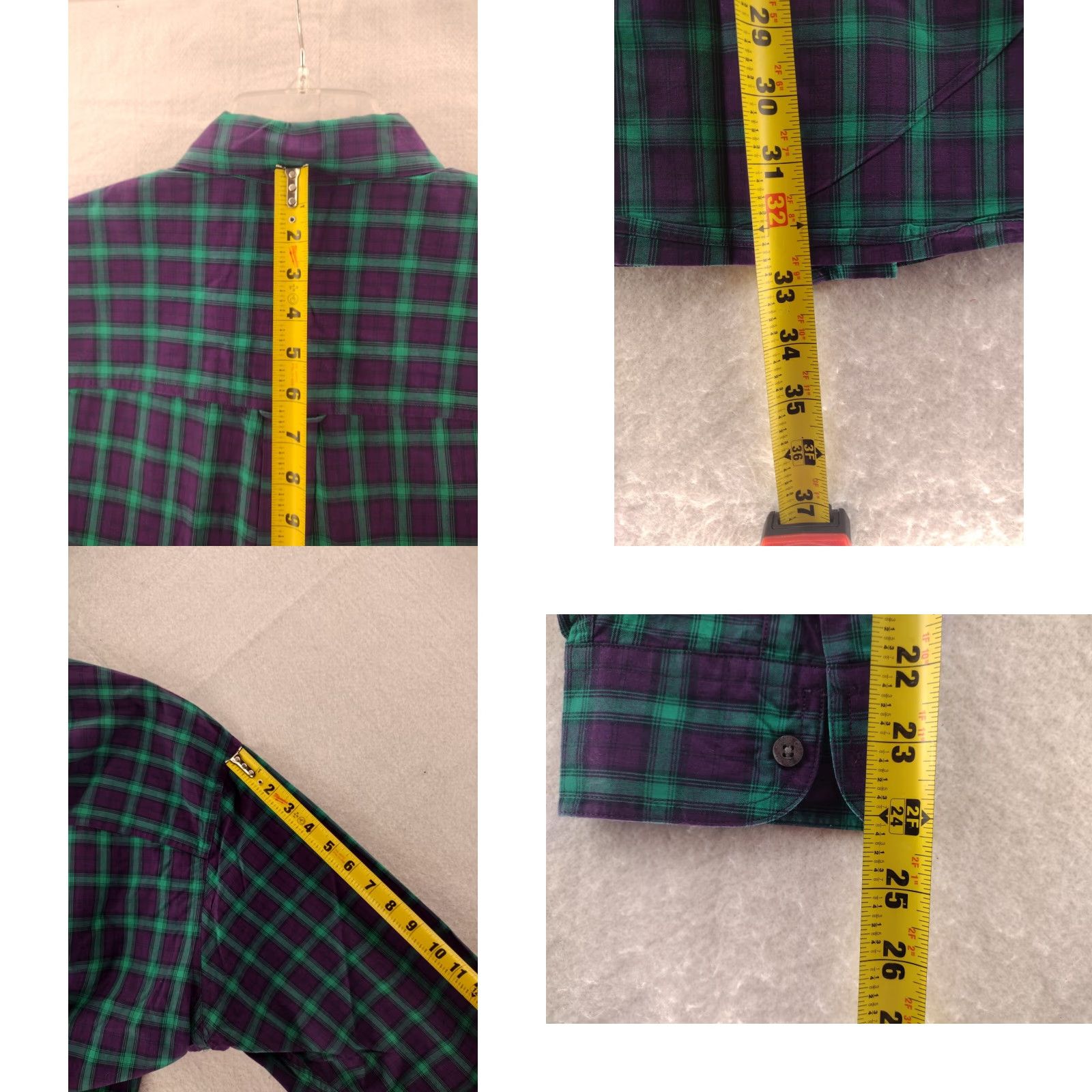 Chaps VINTAGE Chaps Shirt Mens Large Purple Green Plaid Long Sleeve Button-Up Size US L / EU 52-54 / 3 - 9 Thumbnail