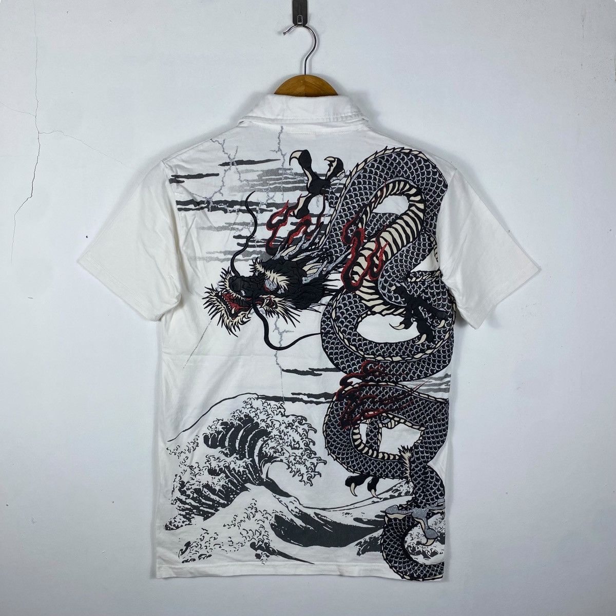 Japanese Brand × Vintage Japanese Brand CURE ALL Mystical Dragon Graphic Polo Shirt Size US L / EU 52-54 / 3 - 5 Thumbnail