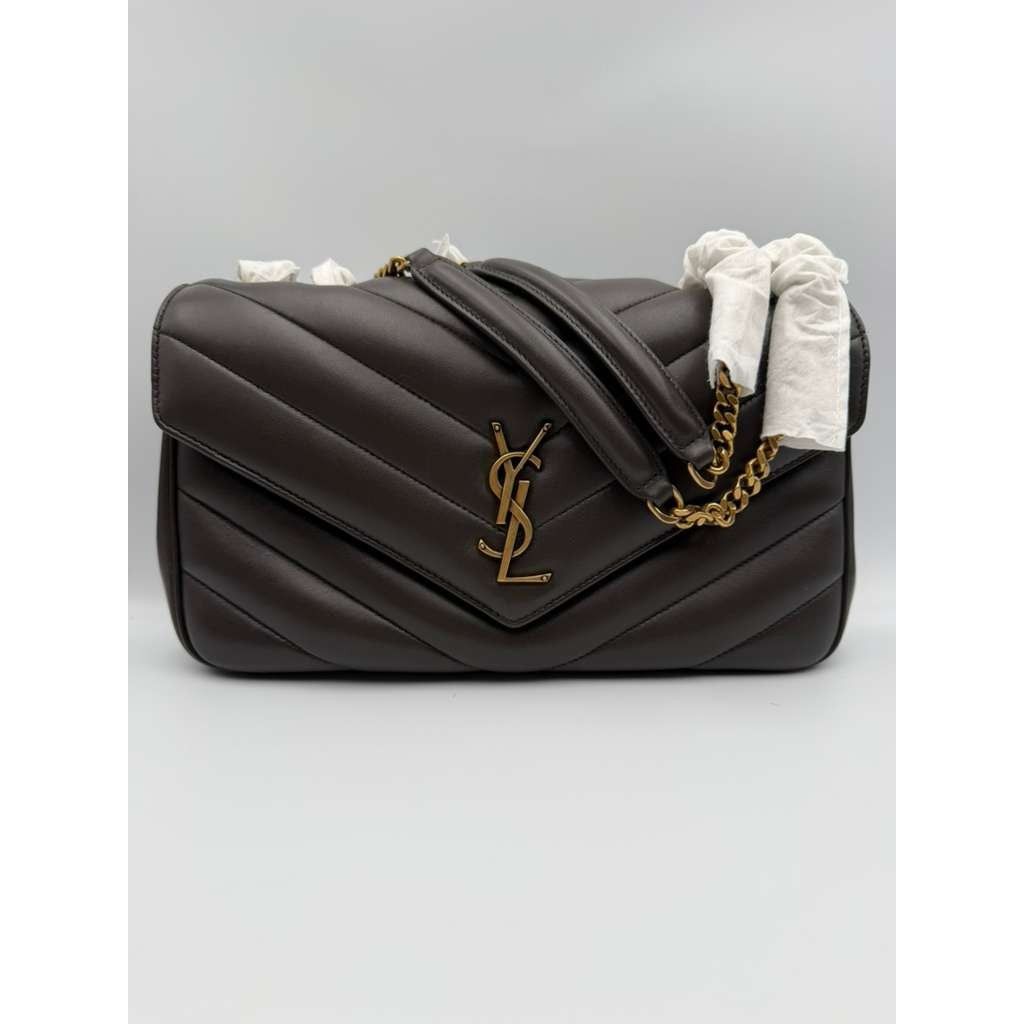 Saint Laurent Paris CC31 Size: OS / YSL Loulou Medium Shoulder Bag in Dark Brown Size ONE SIZE - 1 Thumbnail