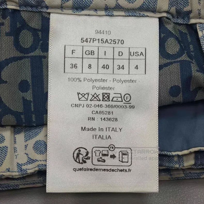Dior Dior Light blue full logo style shorts skirt Size 24" / US 00 / IT 34 - 6 Thumbnail