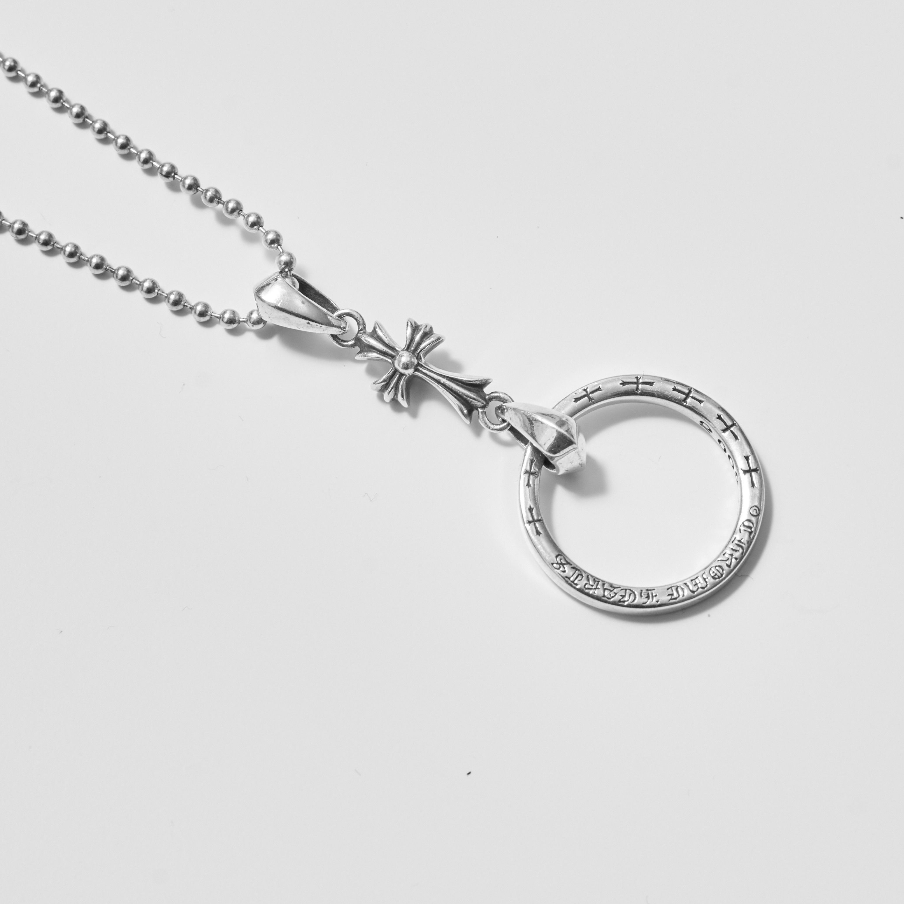 Chrome Hearts CHROME HEARTS Ball Chain Necklace Silver Cross Size ONE SIZE - 2 Thumbnail