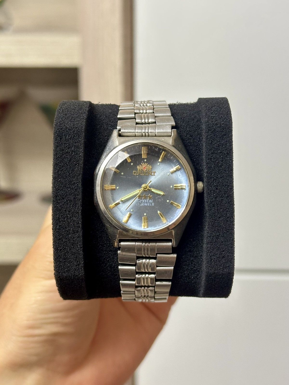 Orient Orient Crystal 21 Jewels Japan Made Rare Blue Watch Size ONE SIZE - 1 Thumbnail