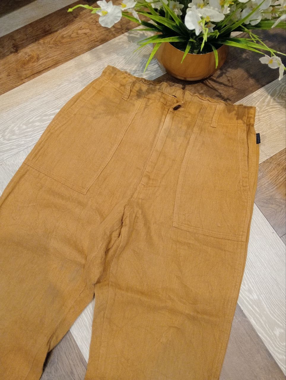 Issey Miyake VINTAGE ISSEY MIYAKE PLANTATION BAGGY PANTS - SIZE S BROWN Size US 30 / EU 46 - 4 Thumbnail