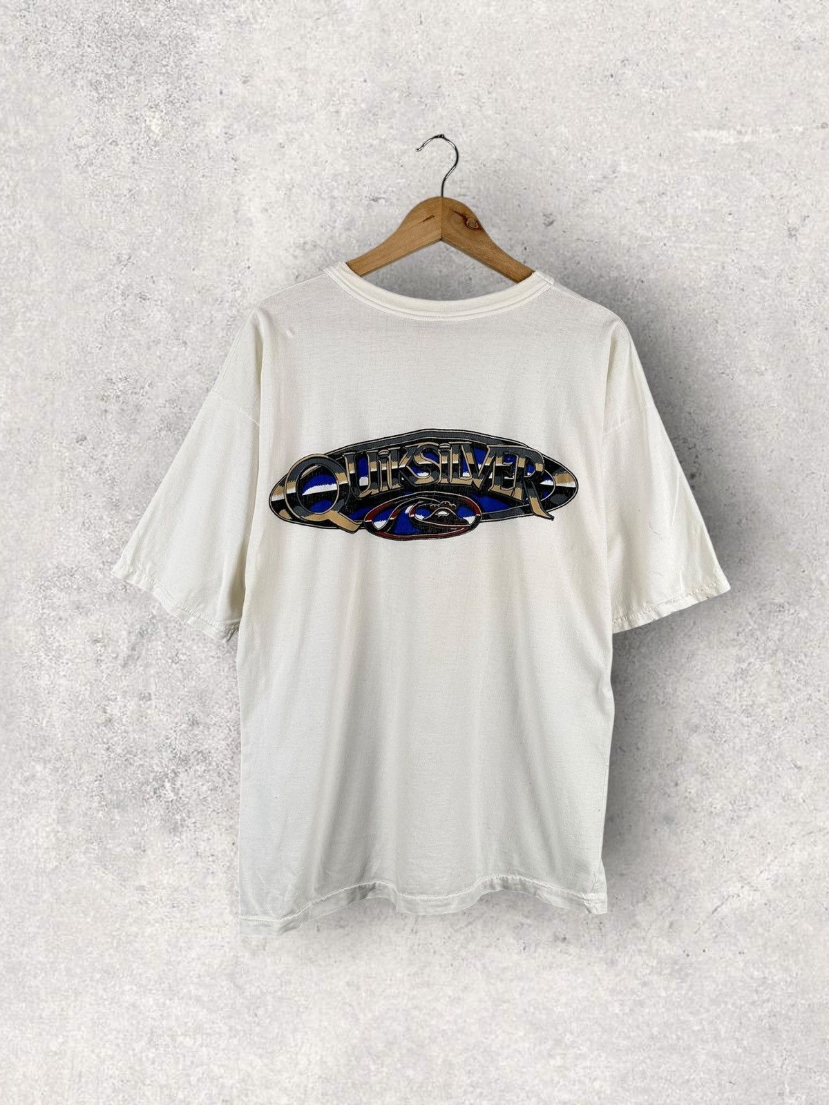 Quiksilver 90s Vintage Quicksilver Box Logo Oversized Tee Size US L / EU 52-54 / 3 - 1 Thumbnail