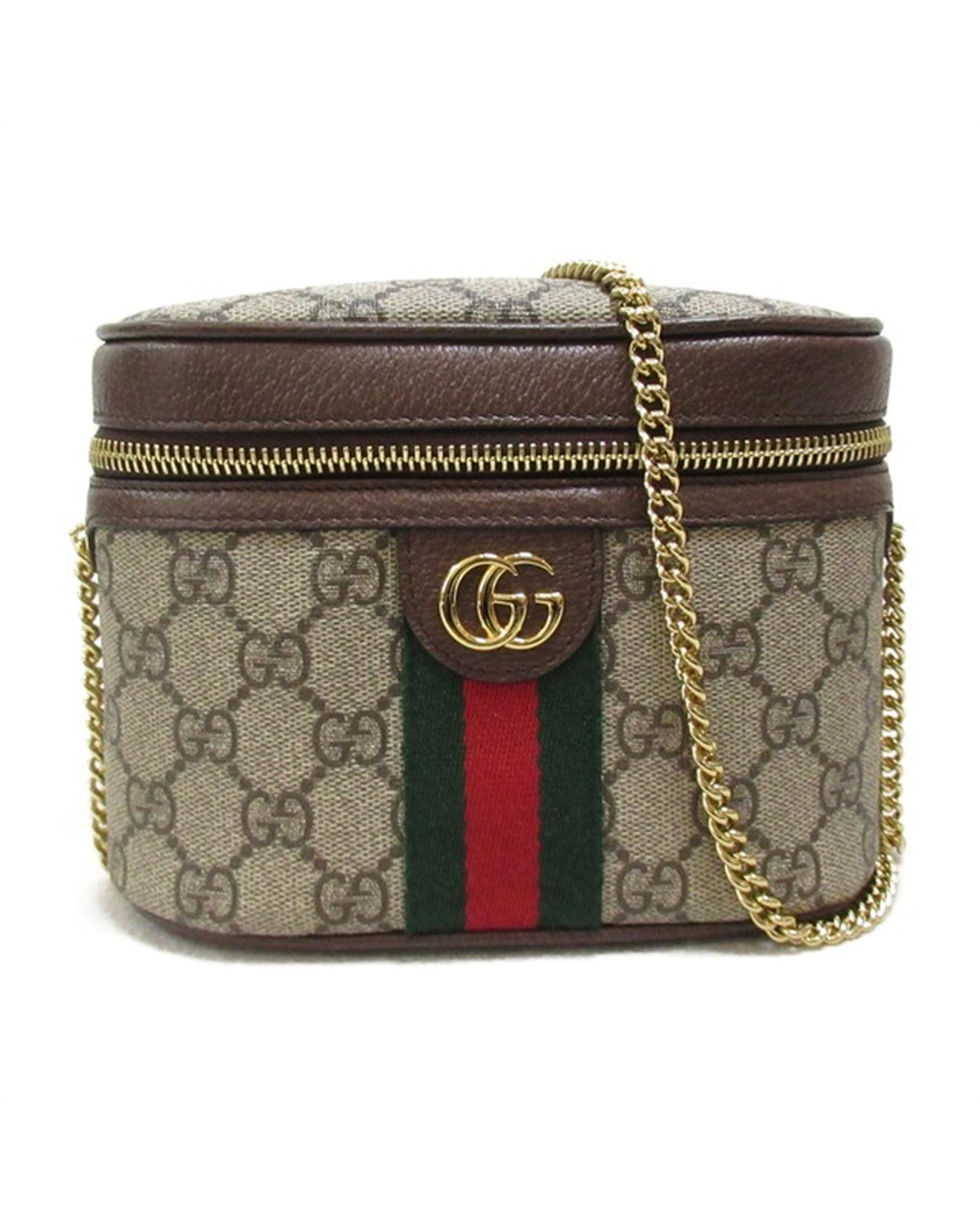 image of Gucci Brown GG Supreme Belt Bag With Ophidia Design - Excellent Condition, Women's