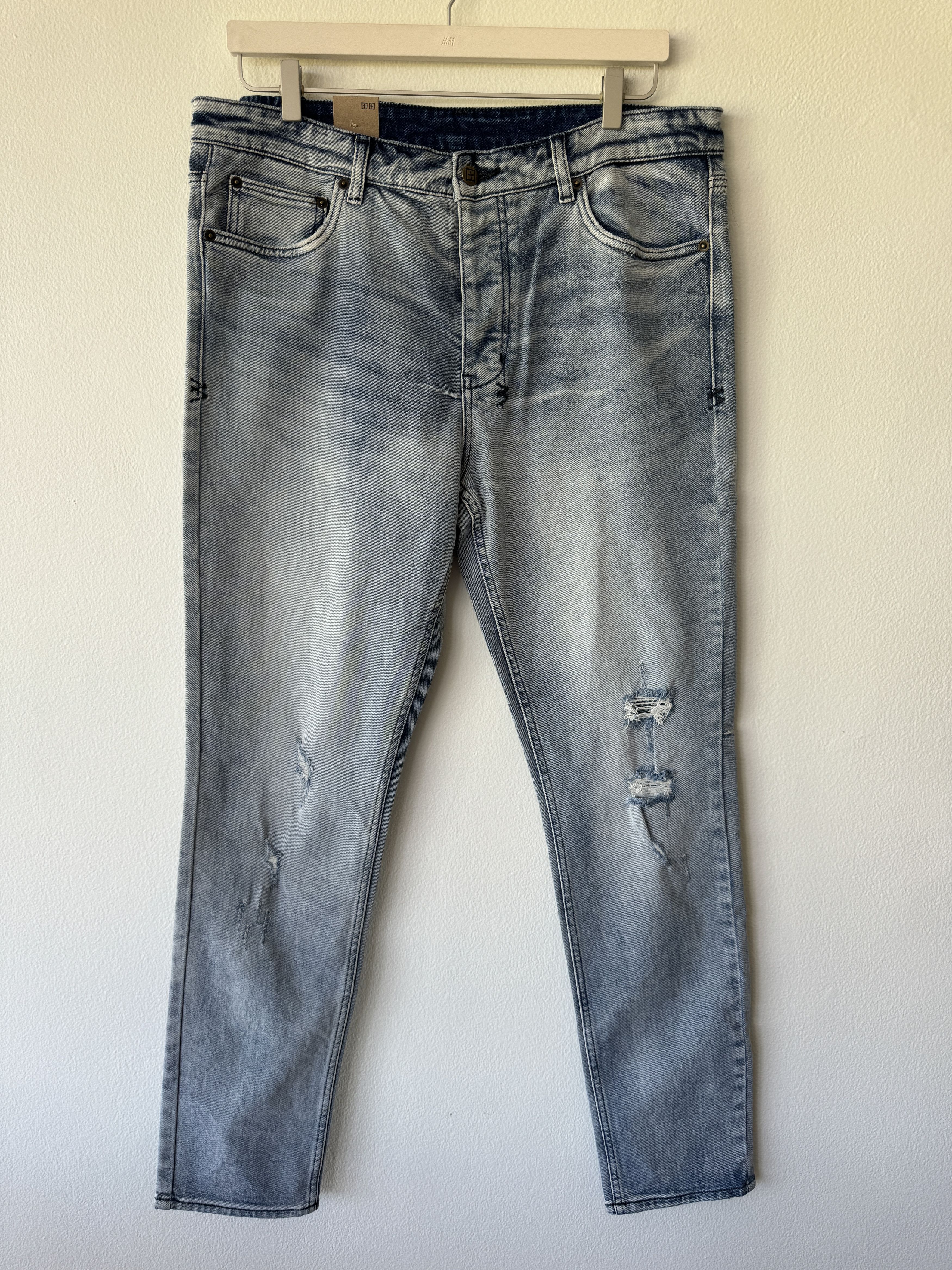 image of Ksubi Denim Jean Chitch Philly Blue Slim Fit Leg Trashed 36, Men's