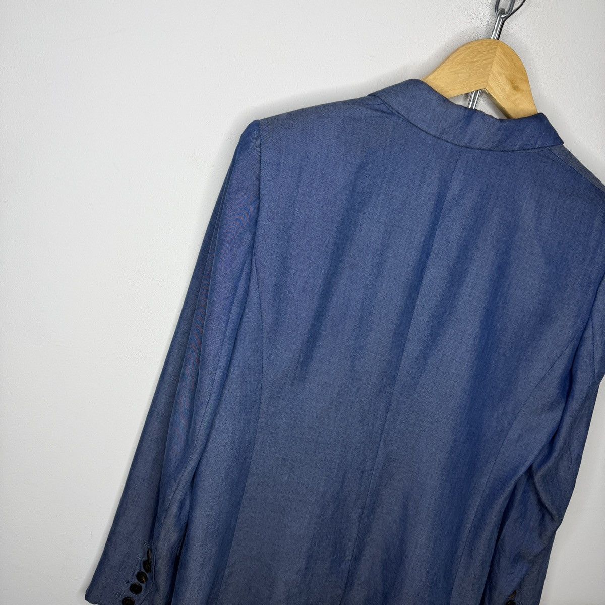 Gucci 2000s' Gucci by Tom Ford Blue Silk Rayon Blazer Jacket Size M / US 6-8 / IT 42-44 - 9 Thumbnail