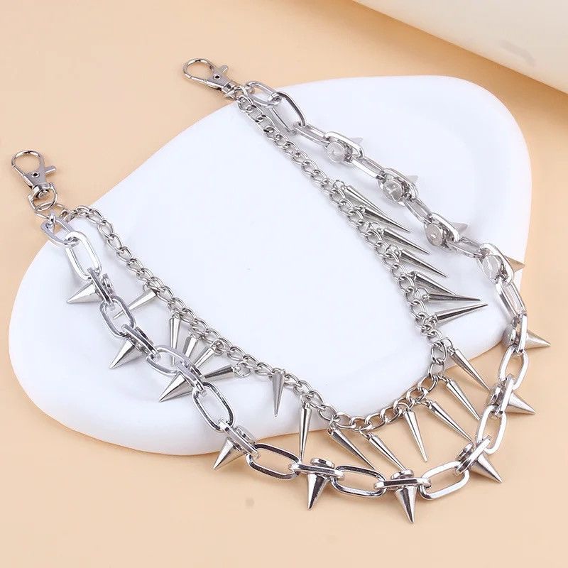 Jewelry Vintage Spike Multilayer Jeans Pants Key Chain Size ONE SIZE - 5 Thumbnail