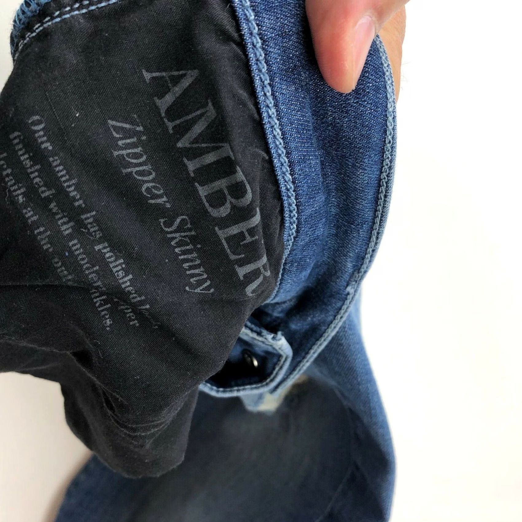 Vintage VINTAGE Black Orchid Los Angeles Amber Zipper Skinny 27 Tag Jeans Womens 27 27W 27L Zip Denim Blue Cotton Blend Stretch Size 27" / US 4 / IT 40 - 7 Thumbnail