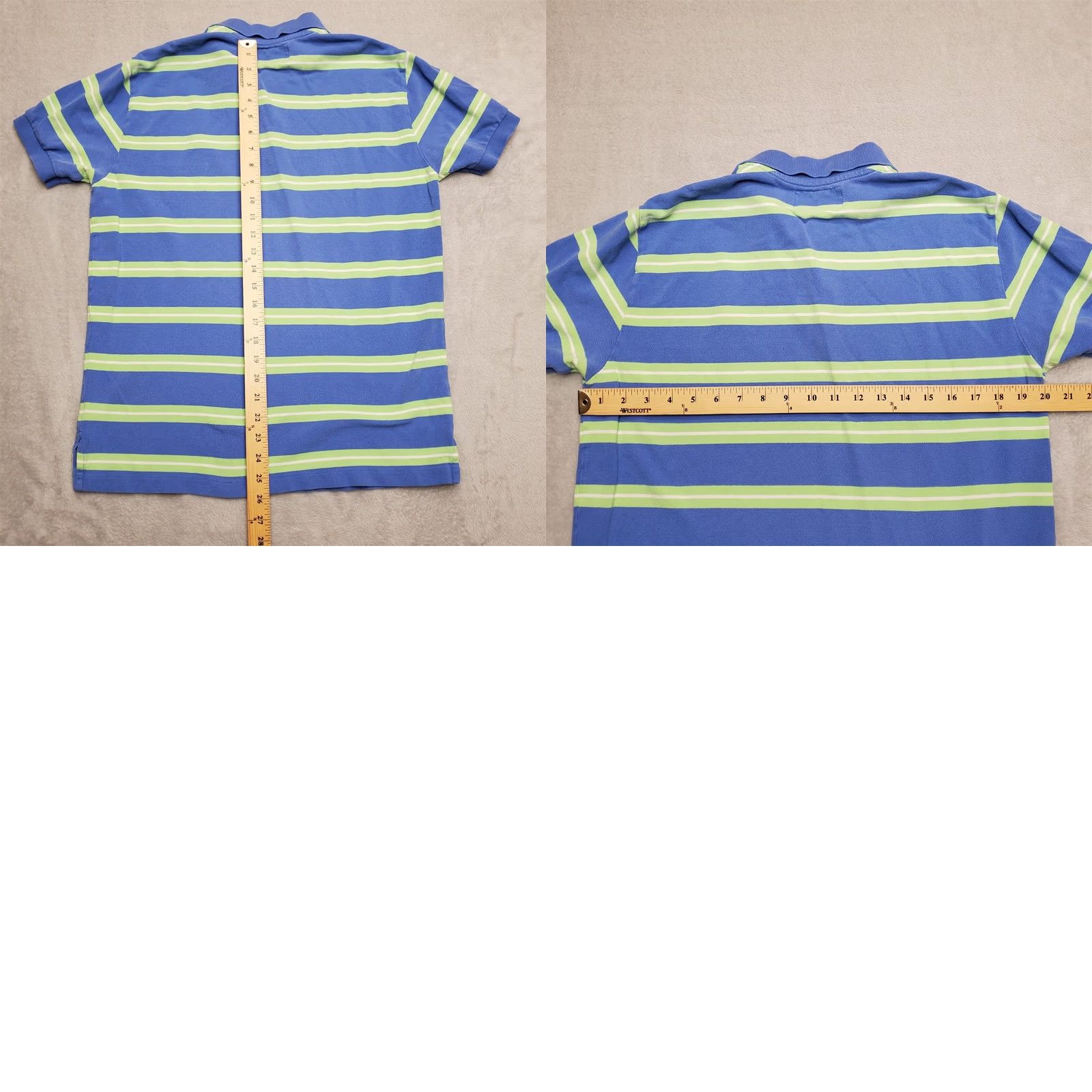 Vintage VINTAGE American Living Polo Shirt Men M Blue Green Stripe 100% Cotton Short Sleeve Embroidered Logo Navy/Blue Size US M / EU 48-50 / 2 - 8 Thumbnail