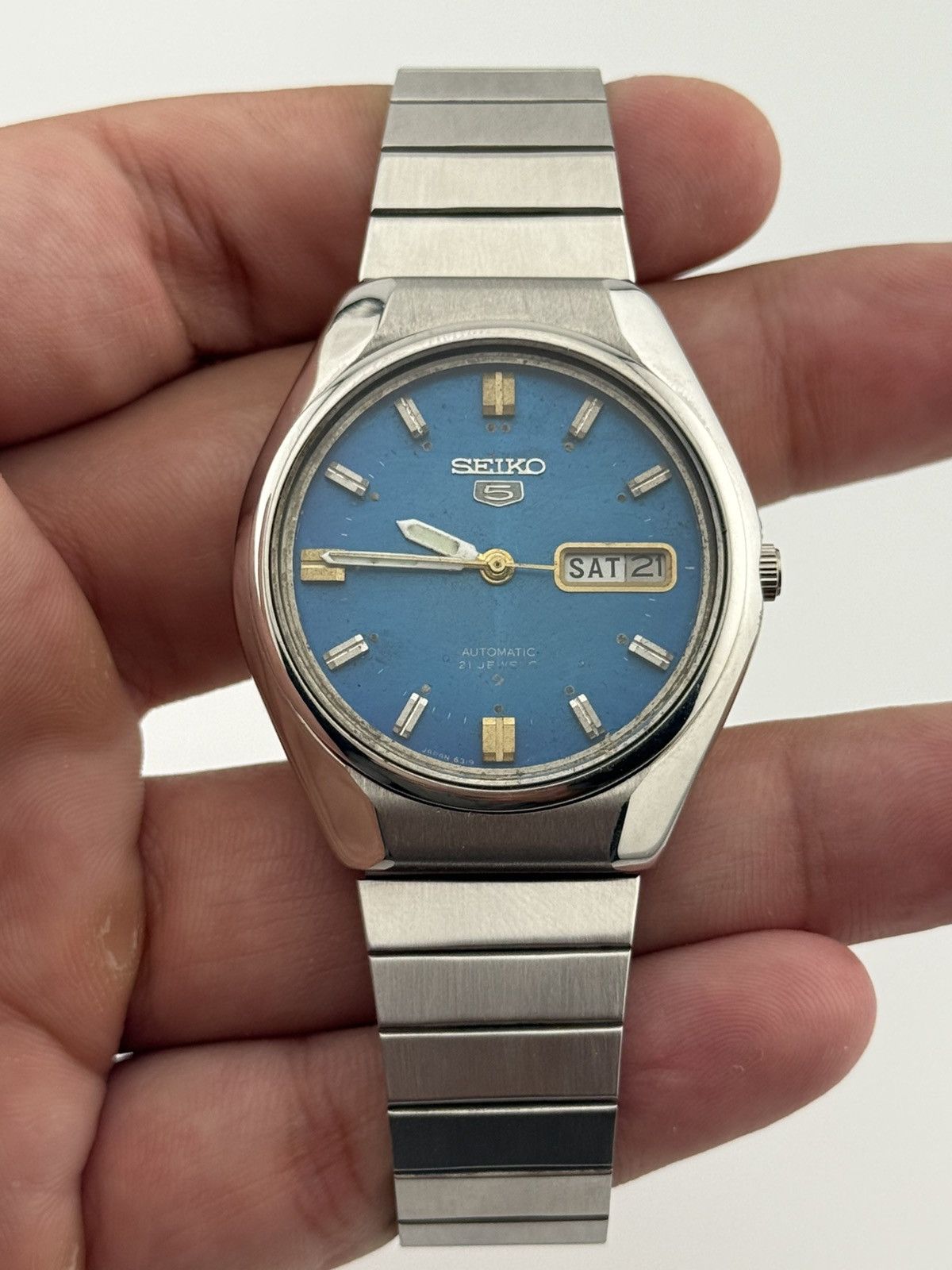 Seiko Seiko 6309 Auto Blue Dial 36mm Vintage Men’s Watch Size 36 - 8 Thumbnail
