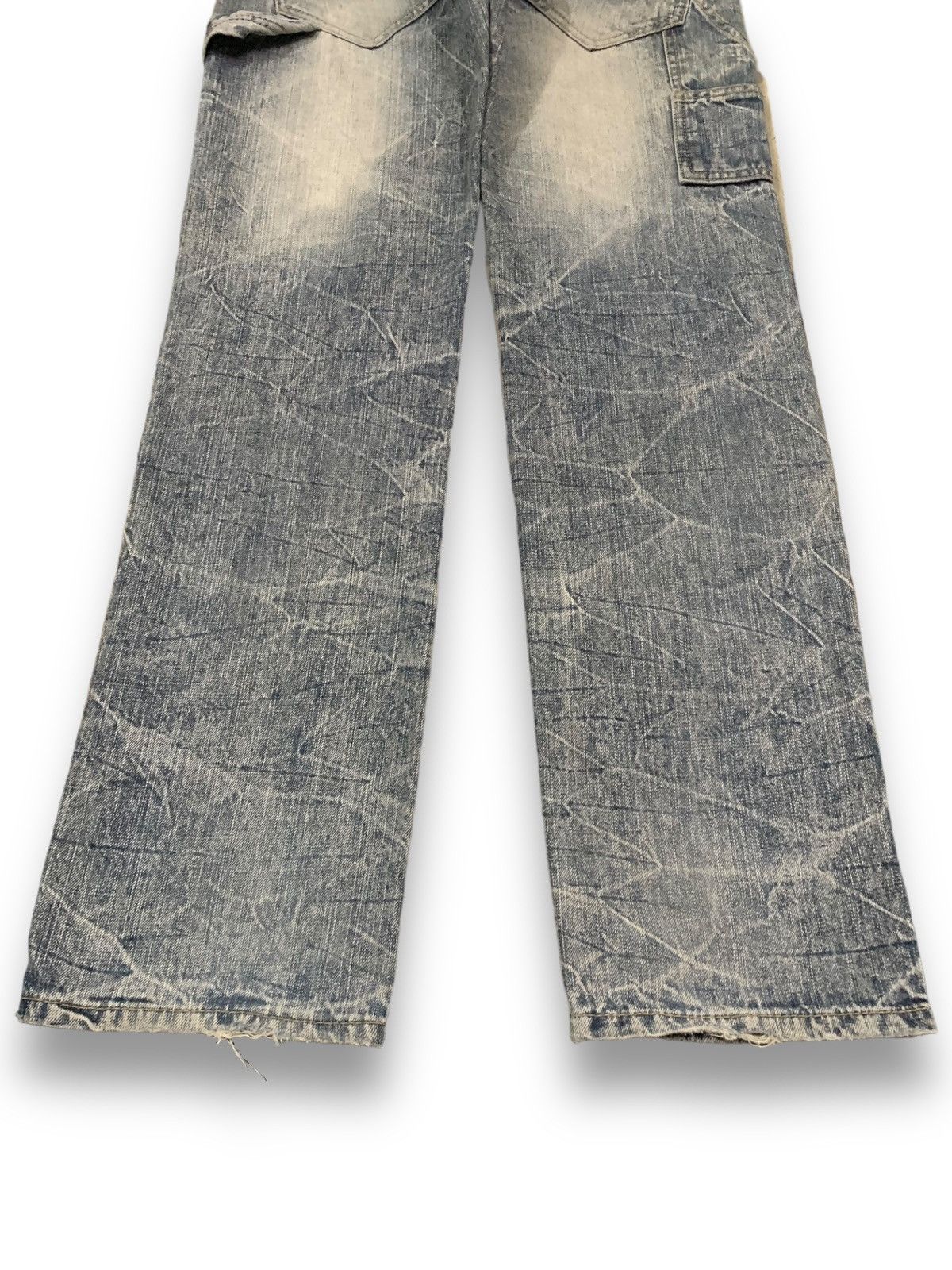 Beauty Beast Vintage Japanese Brand Crack Wash Distressed Carpenter Jeans Size US 31 - 14 Thumbnail