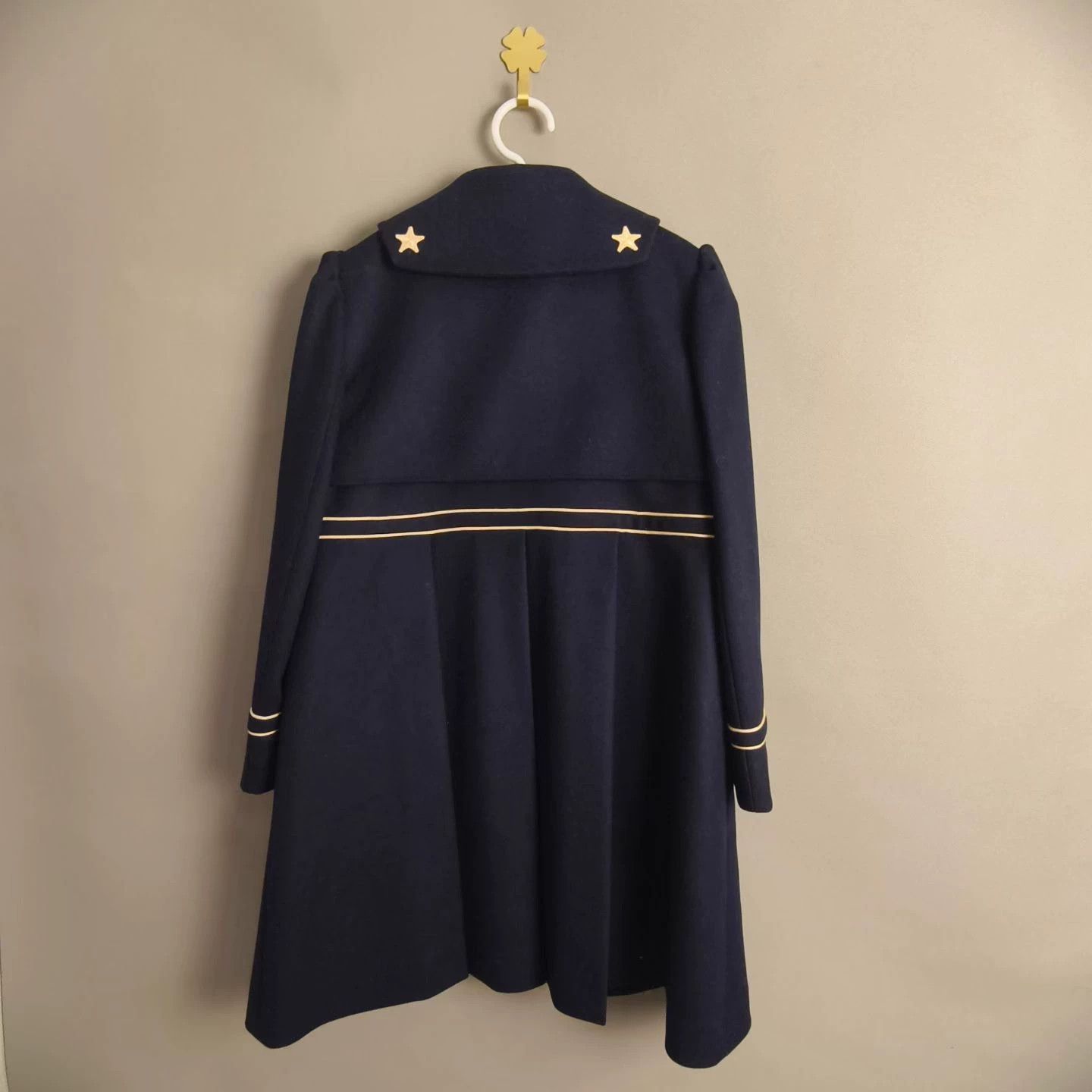 Miu Miu MIU MIU Navy Lapel Doll Wool Coat Size S / US 4 / IT 40 - 2 Thumbnail