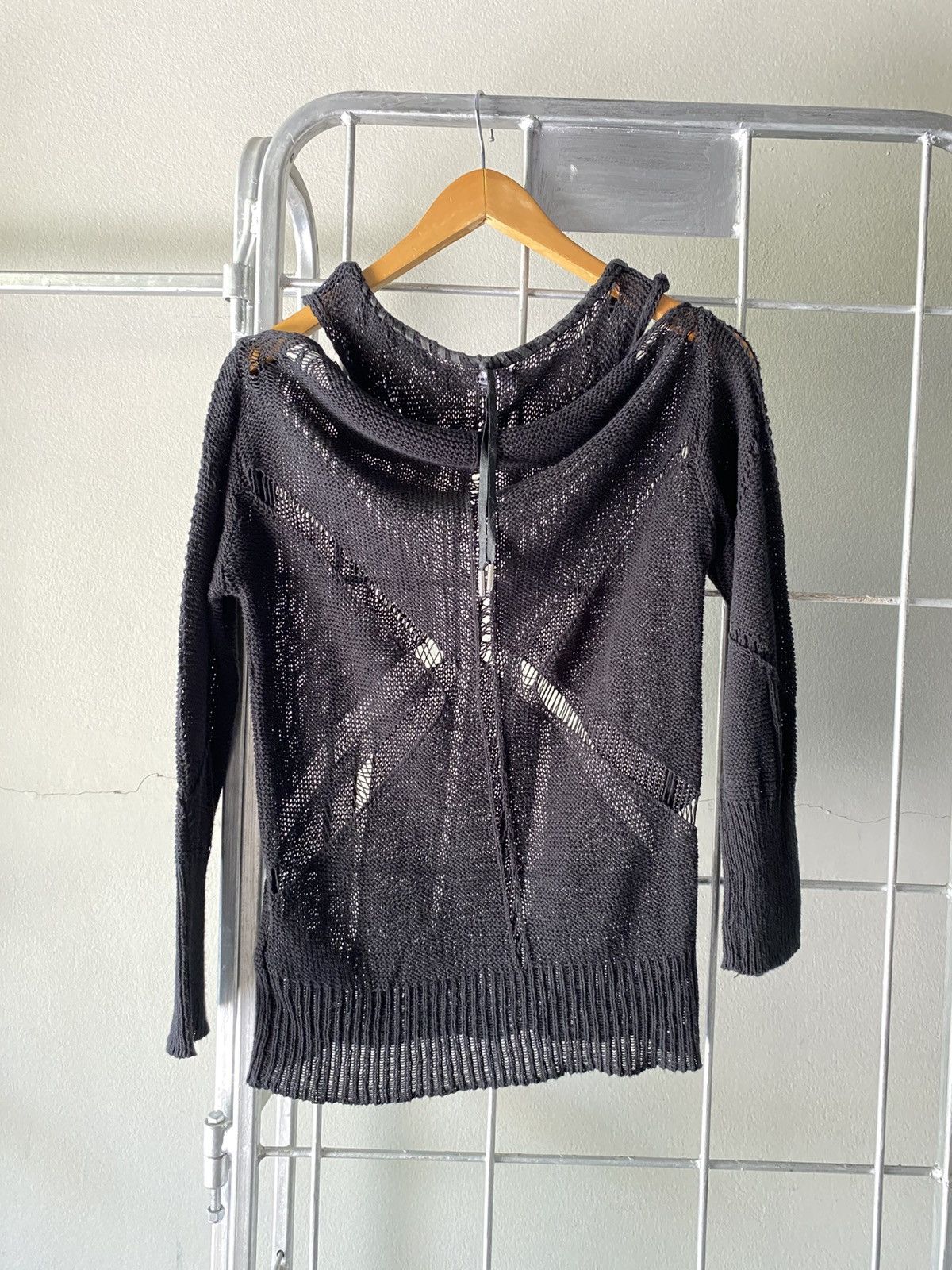 Diesel DIESEL Black Knit Cold-Shoulder Top Size M / US 6-8 / IT 42-44 - 6 Thumbnail