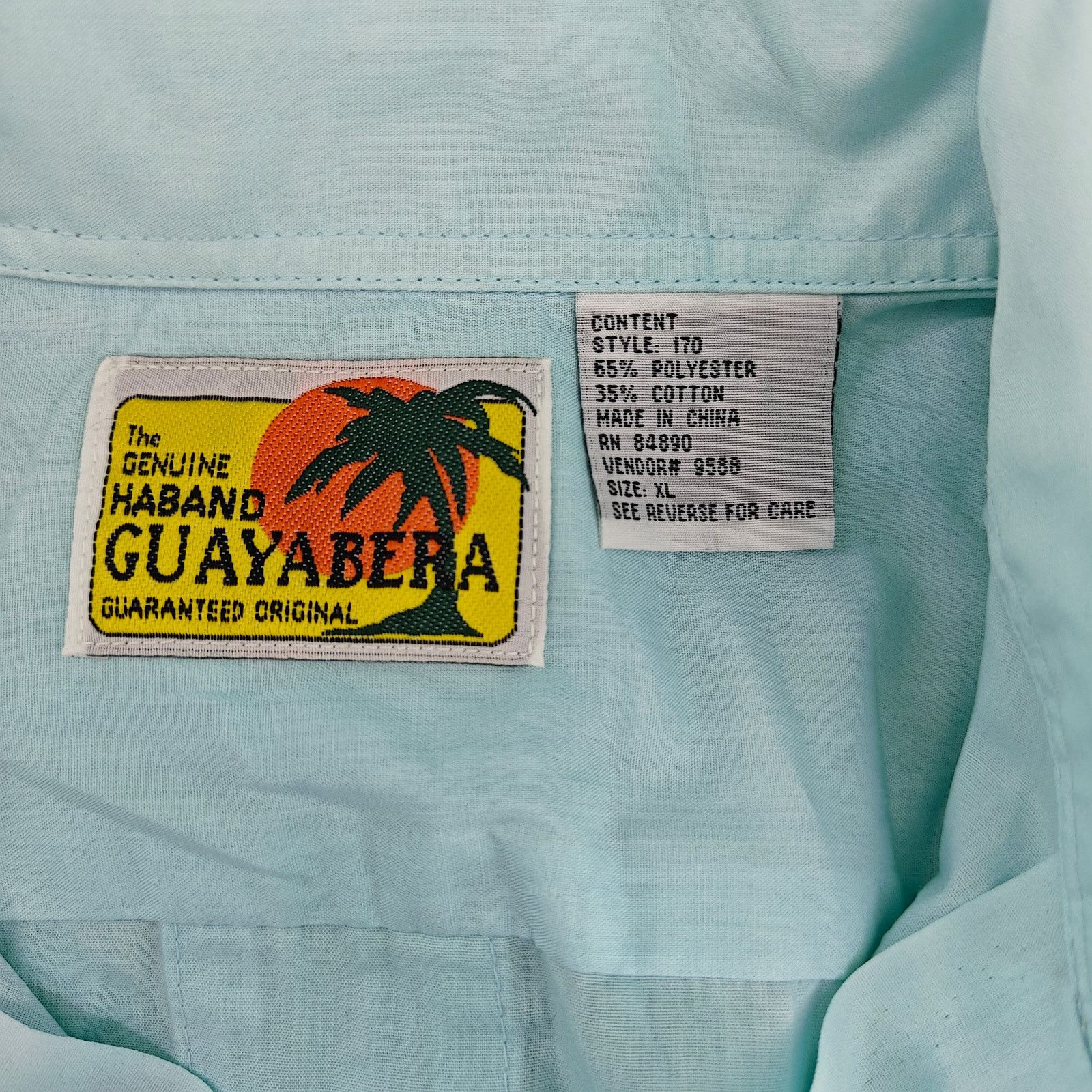 Vintage Vintage Guayabera Soft Blue Shirt Short Sleeve Mens XLarge Size US XL / EU 56 / 4 - 2 Thumbnail