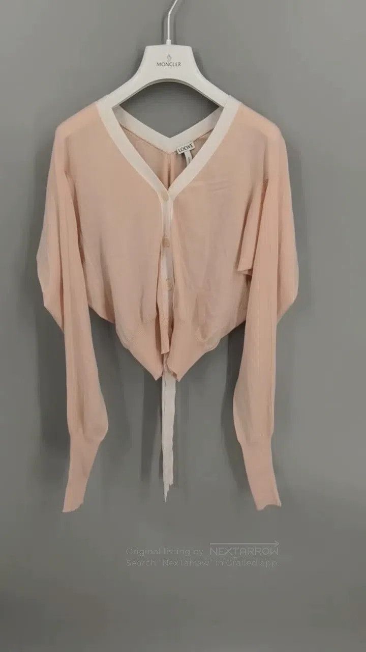 Loewe Loewe Beige Bow Knit Cardigan Size M / US 6-8 / IT 42-44 - 1 Thumbnail