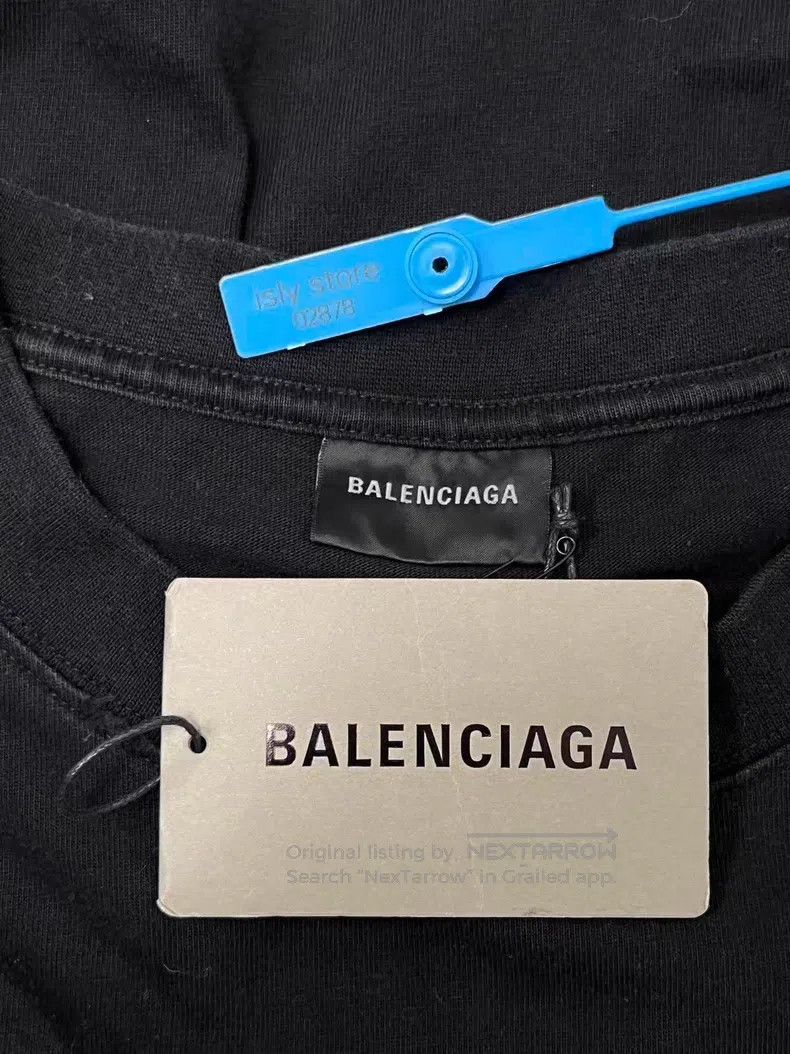 Balenciaga Balenciaga Letter Print Round Neck Pullover Short Sleeve T Size US XL / EU 56 / 4 - 5 Thumbnail