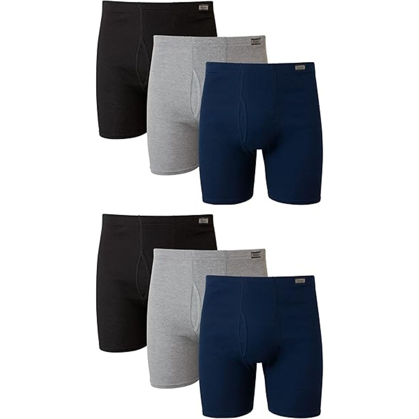 Hanes New Hanes 6 Pack Men Medium Moisture Wicking Boxer Briefs Size ONE SIZE - 1 Thumbnail