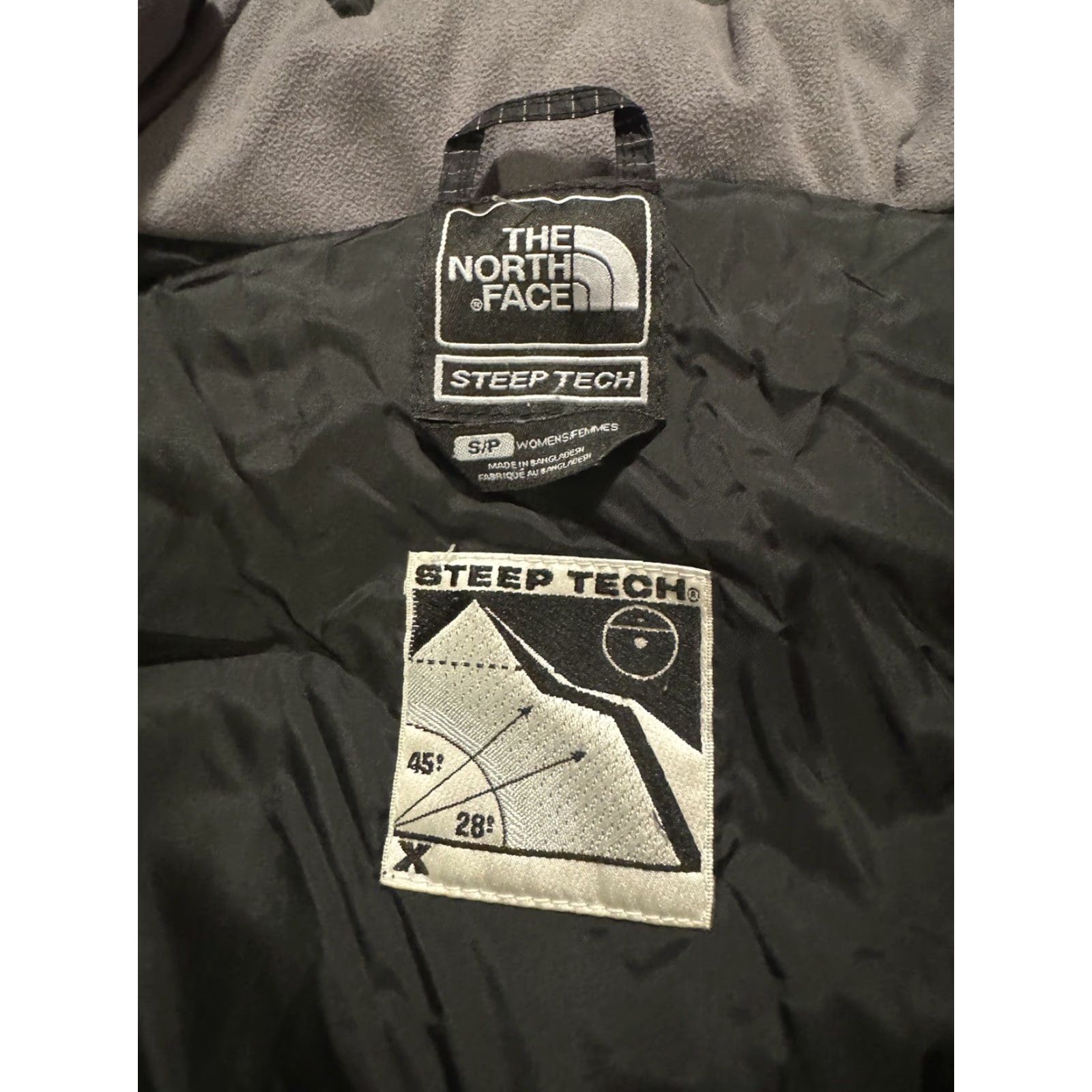 The North Face VINTAGE The North Face Steep Tech Ski Jacket Womens SM Black Gray 550 Down Insulated Regular Long Sleeve Zip Mid-Length Jacket Womens Size S / US 4 / IT 40 - 4 Thumbnail
