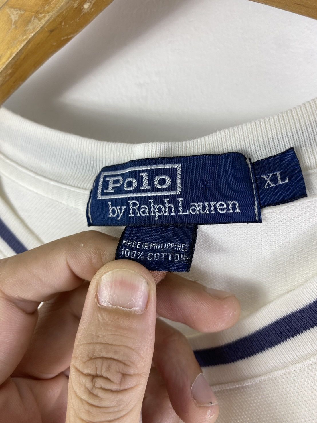 Polo Ralph Lauren Vintage Polo Ralph Lauren V Neck Tee Size US XL / EU 56 / 4 - 3 Thumbnail
