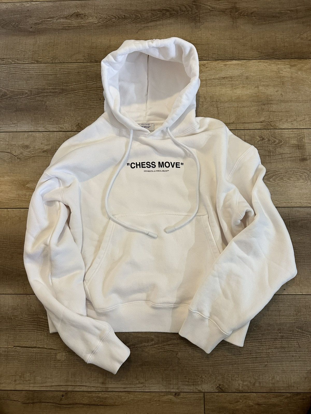 Off-White Off-White Chess Move Skate Hoodie White Black (M) NEW Size US M / EU 48-50 / 2 - 1 Thumbnail