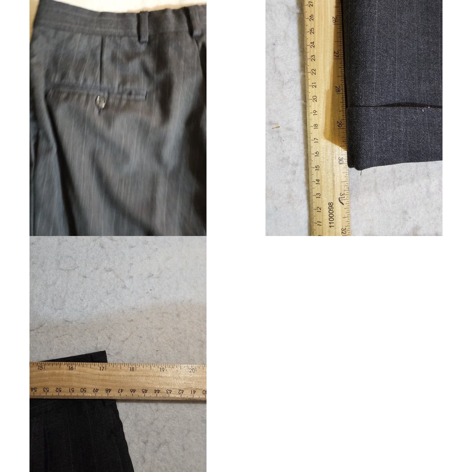 Austin Reed VINTAGE Austin Reed Signature 2 Pc Suit 100% Wool Grey Pin Striped Men's 44R 34x30 Size 44R - 11 Thumbnail