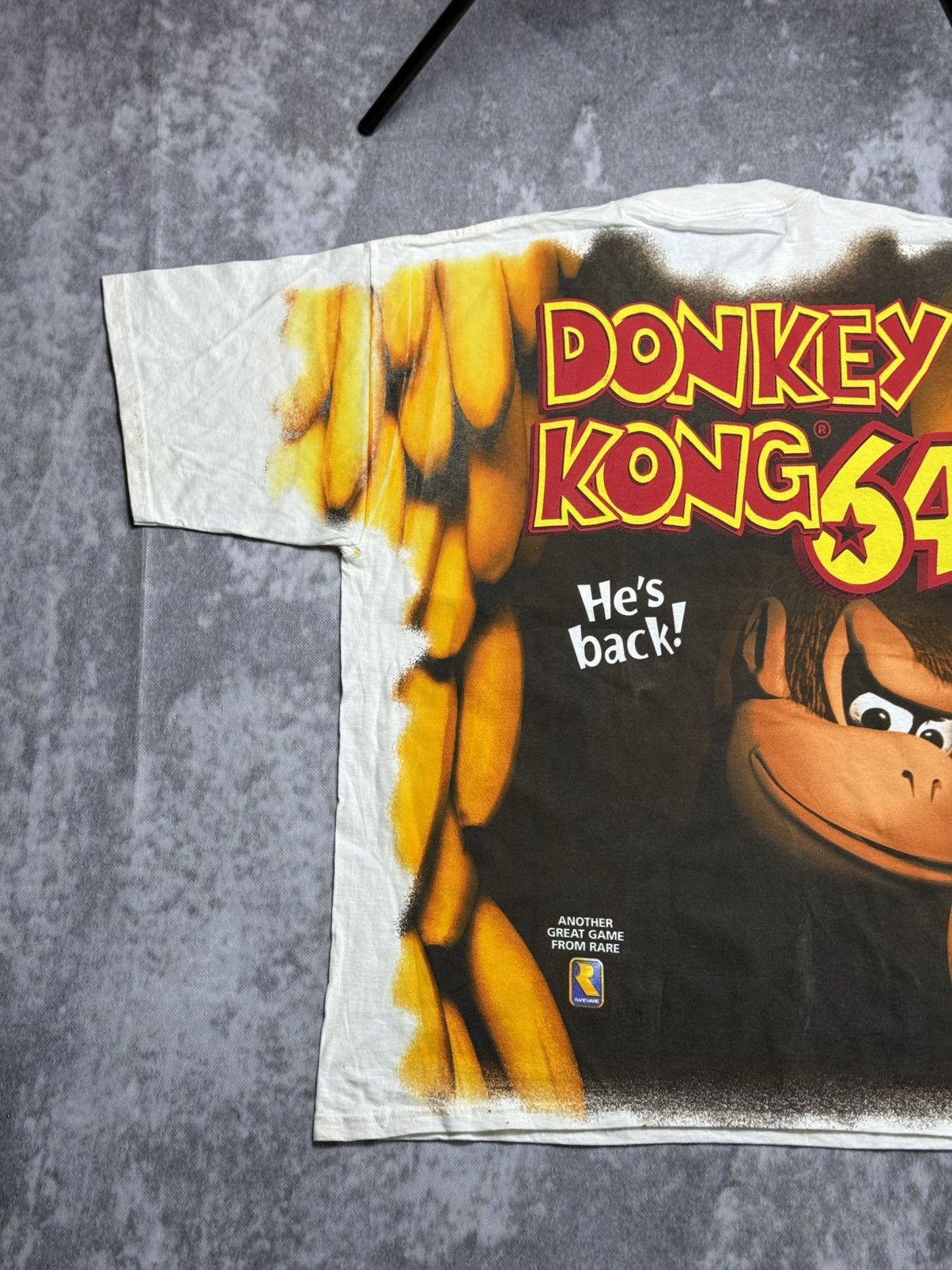 Nintendo Vintage Donkey Kong 64 AOP Tee Nintendo Rare 90s Size US XL / EU 56 / 4 - 13 Thumbnail