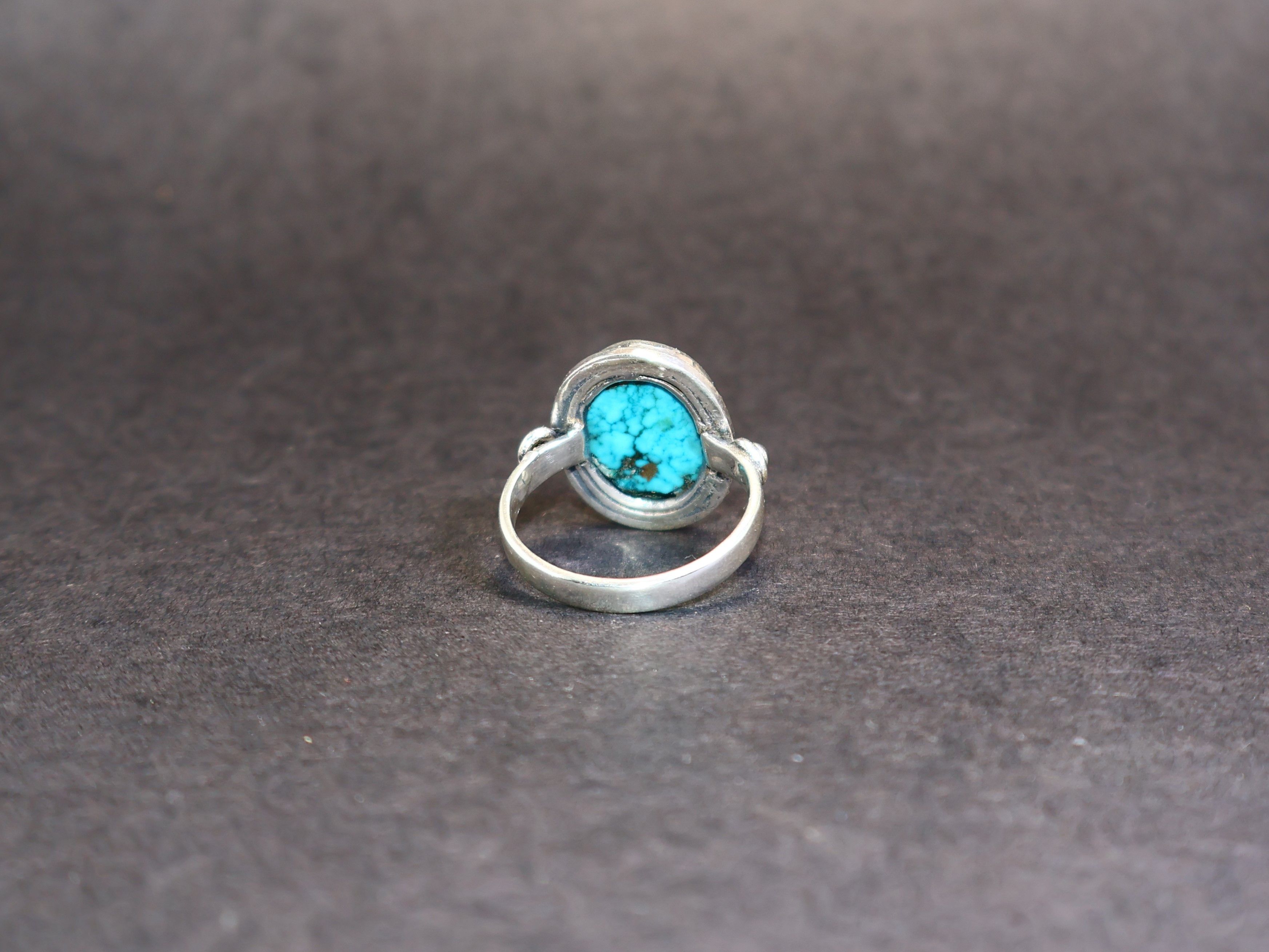 Handmade Turquoise Ring, Sterling Silver Handmade Green Gemstone Ring Size ONE SIZE - 8 Thumbnail
