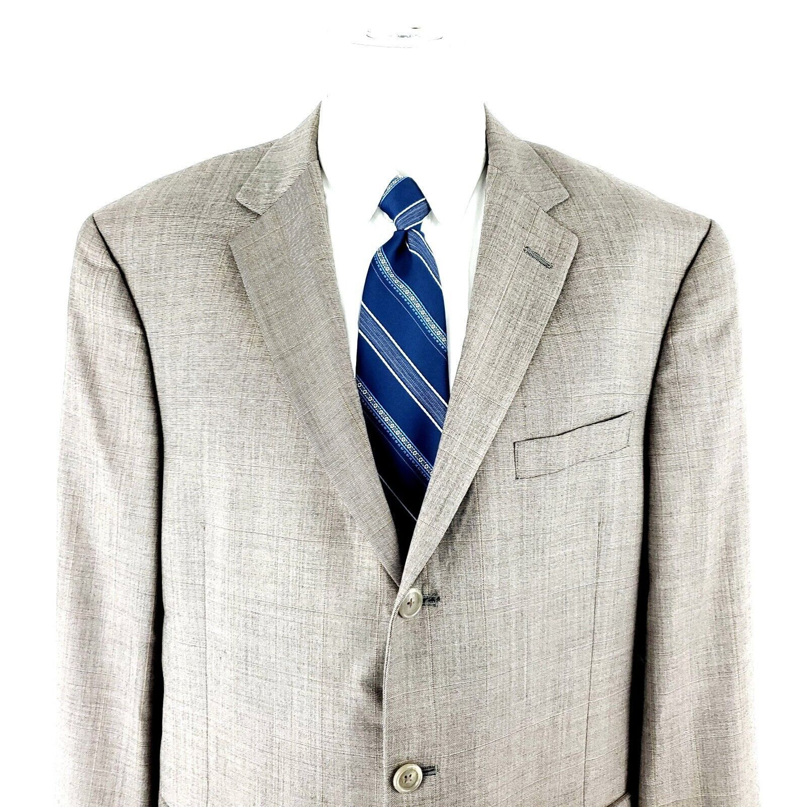 Hart Schaffner Marx Hart Schaffner Marx Gold Trumpeter Wool 3 Button Blazer 44R Size 44R - 1 Thumbnail