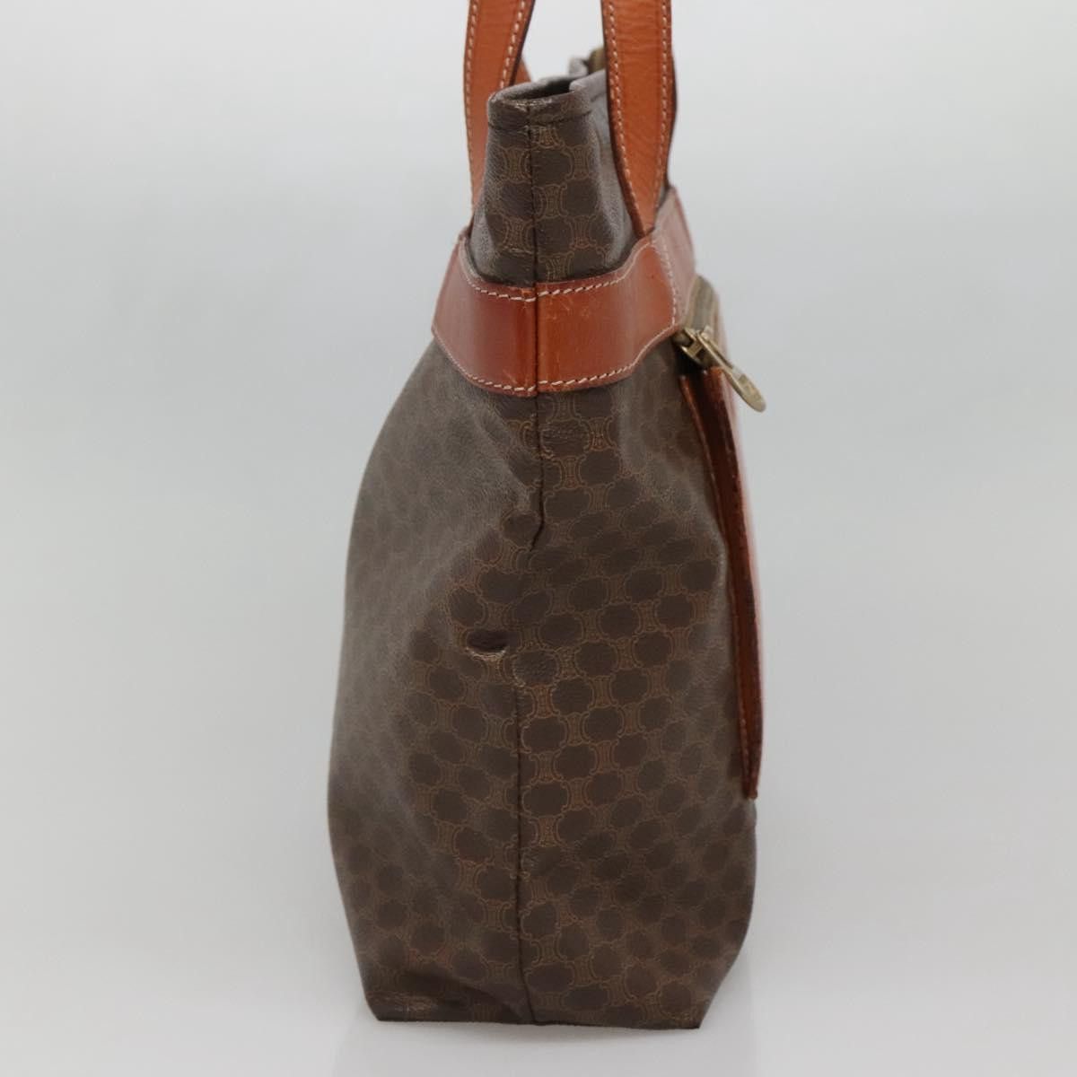 Celine CELINE Macadam Canvas Tote Bag Pvc Leather Brown Gold Size ONE SIZE - 4 Thumbnail