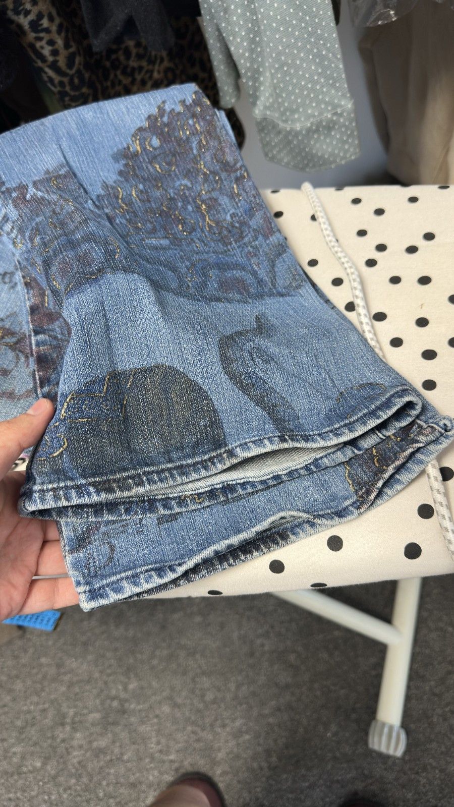 Roberto Cavalli A/W 2003 Roberto Cavalli Asian Fantasies Tattoo Flare Denim Size 25" / US 0 / IT 36 - 18 Thumbnail