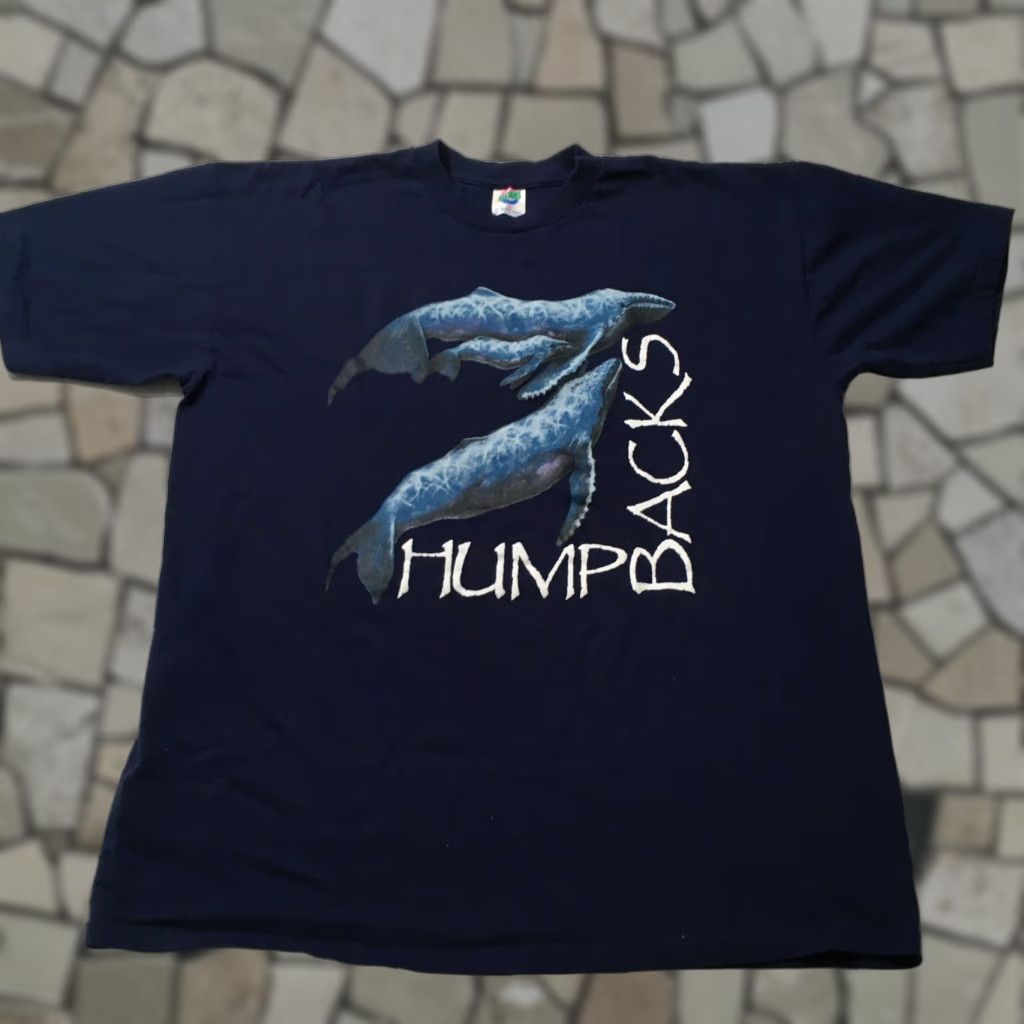 Vintage VINTAGE SEASONS Shirt XL Blue 1990s 90s Art Humpback Whales Underwater Cotton Mens T-Shirt Size XL Size US XL / EU 56 / 4 - 1 Thumbnail