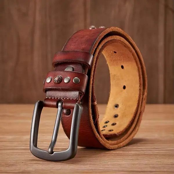 Cowboy Equipment Kizuki x Ezaki 105 cm Real Cowskin Genuine Leather Belt Size ONE SIZE - 5 Thumbnail