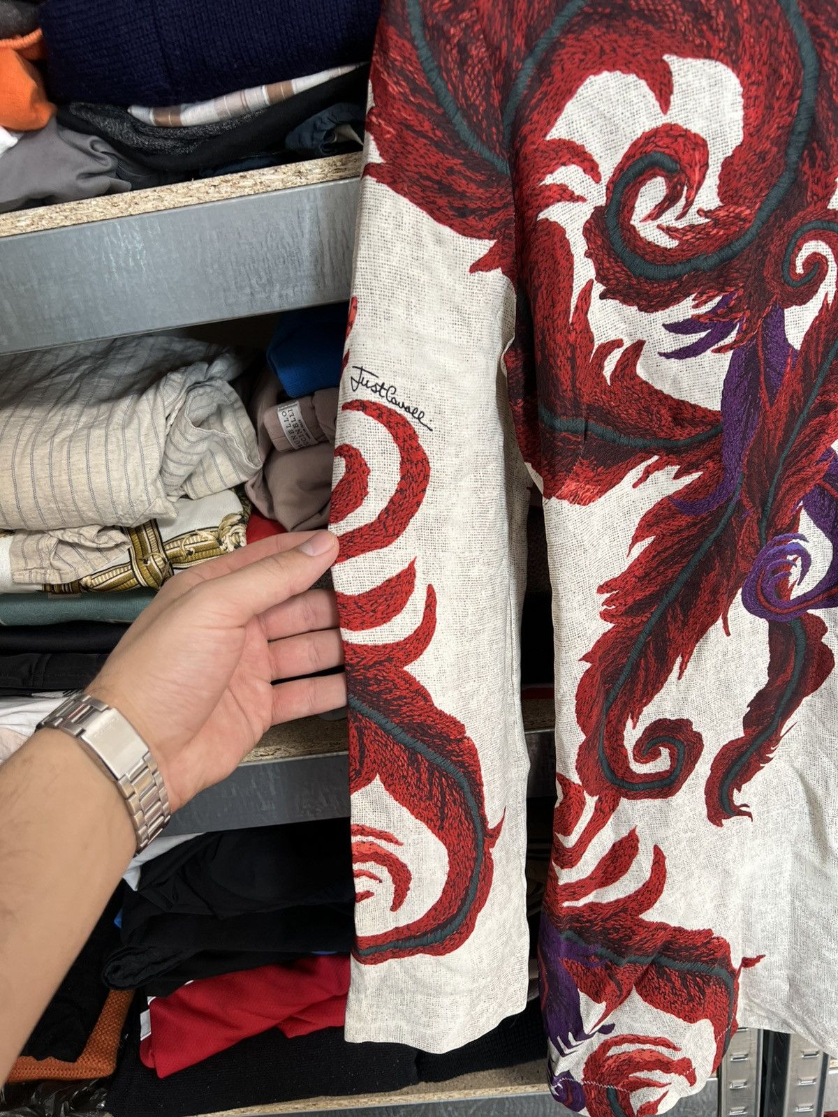 Designer × Just Cavalli Just Cavalli Women’s Printed Long Sleeve Zip Dress Size 40 Size S / US 4 / IT 40 - 4 Thumbnail