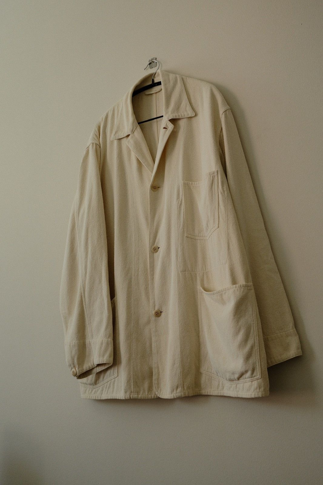 Comoli Silk Nep 1938 Jacket Ecru - 24SS Size US L / EU 52-54 / 3 - 4 Thumbnail