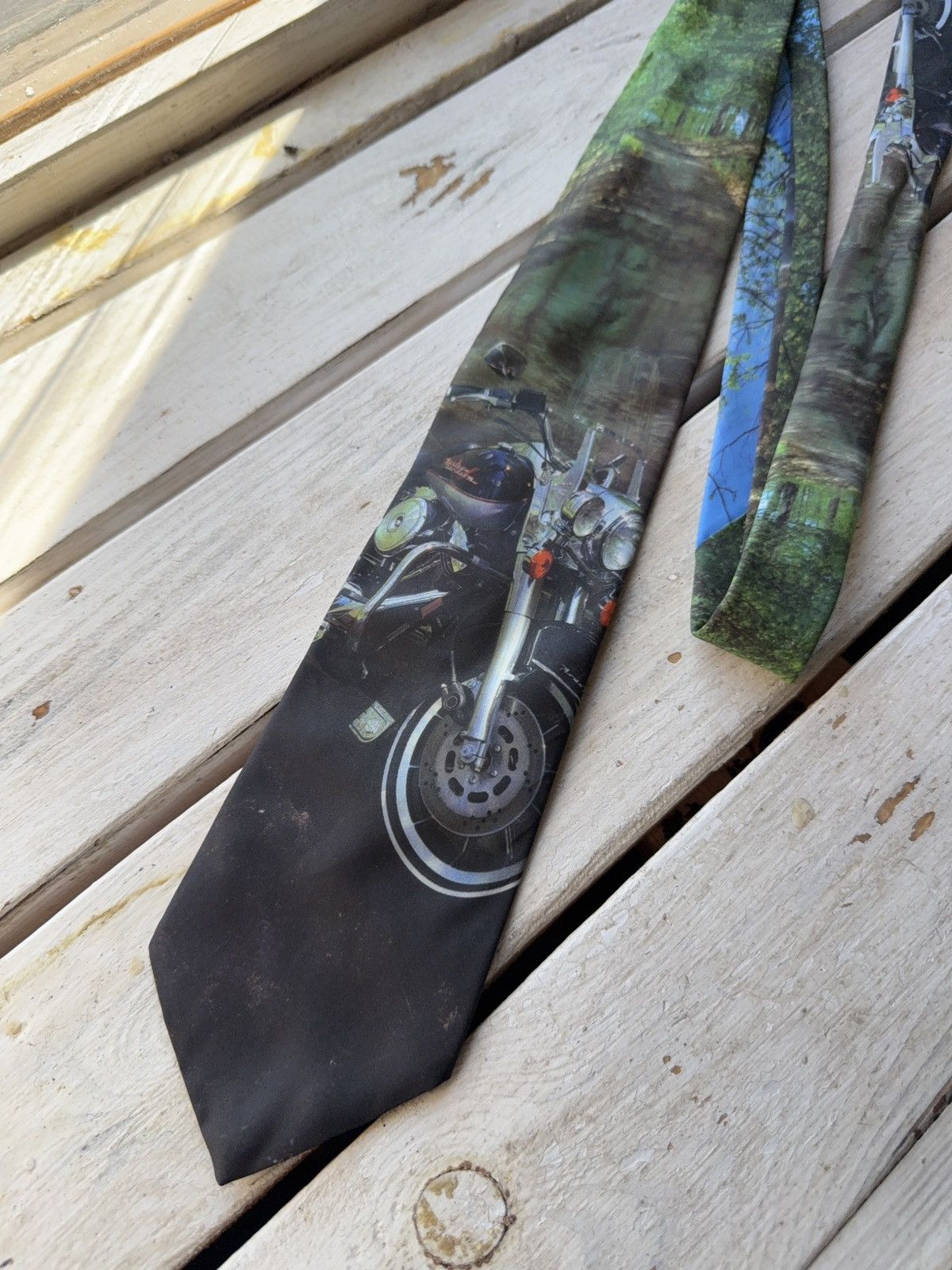 Harley Davidson Vntg 1995 USA Harley-Davidson Road King Tie by Ralph Marlin Size ONE SIZE - 2 Thumbnail