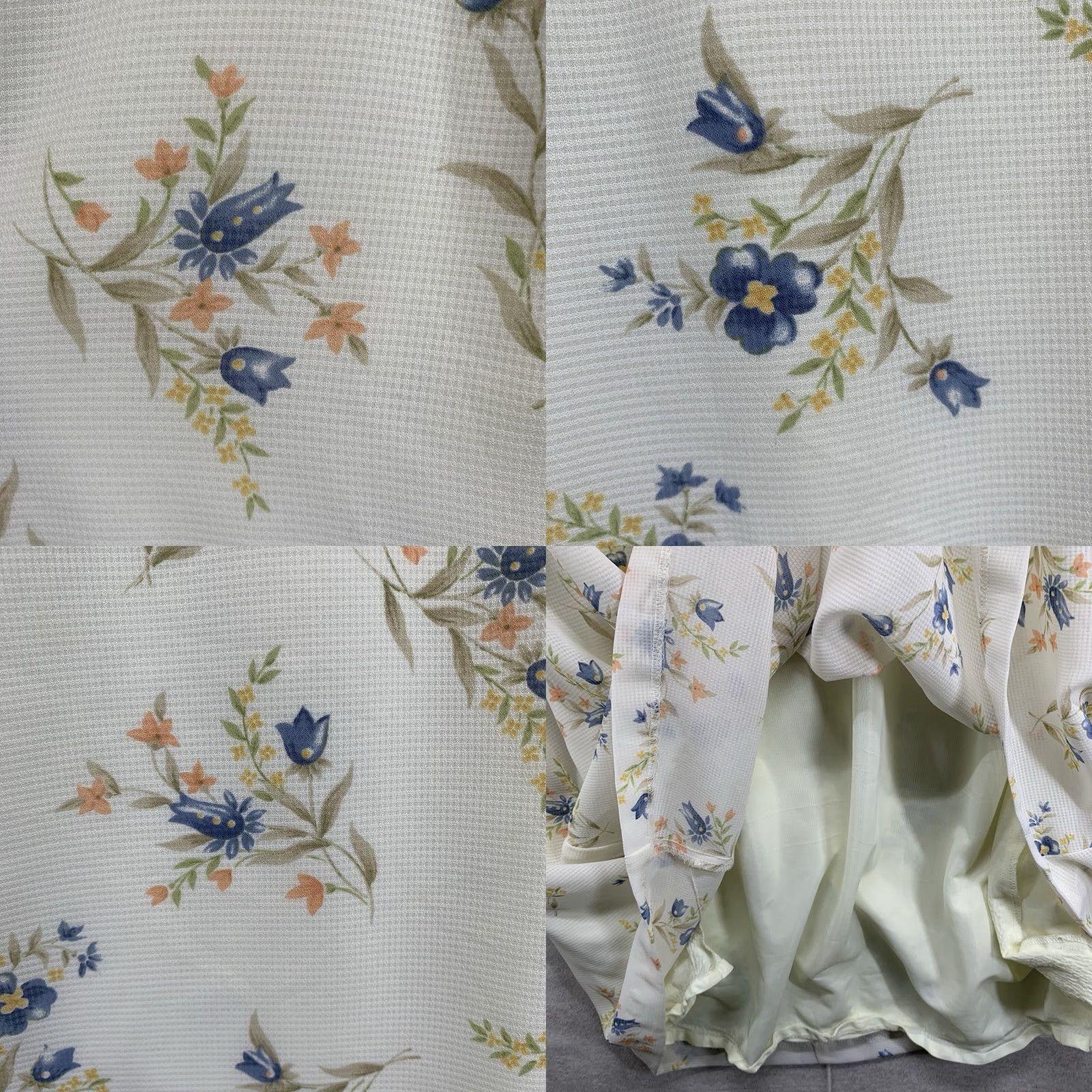 Pendleton Pendleton Skirt Women A-Line Midi Ivory Floral Polyester Lined Zipper Button American Hippie Flower 8 Womens Size 30" / US 8 / IT 44 - 8 Thumbnail