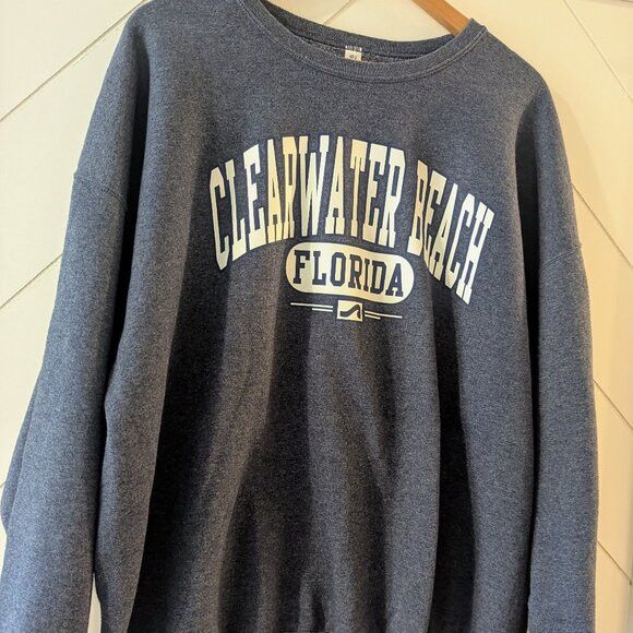 Jerzees Vintage Clearwater Beach Navy Sweatshirt Jerzees NuBlend Size US L / EU 52-54 / 3 - 1 Thumbnail