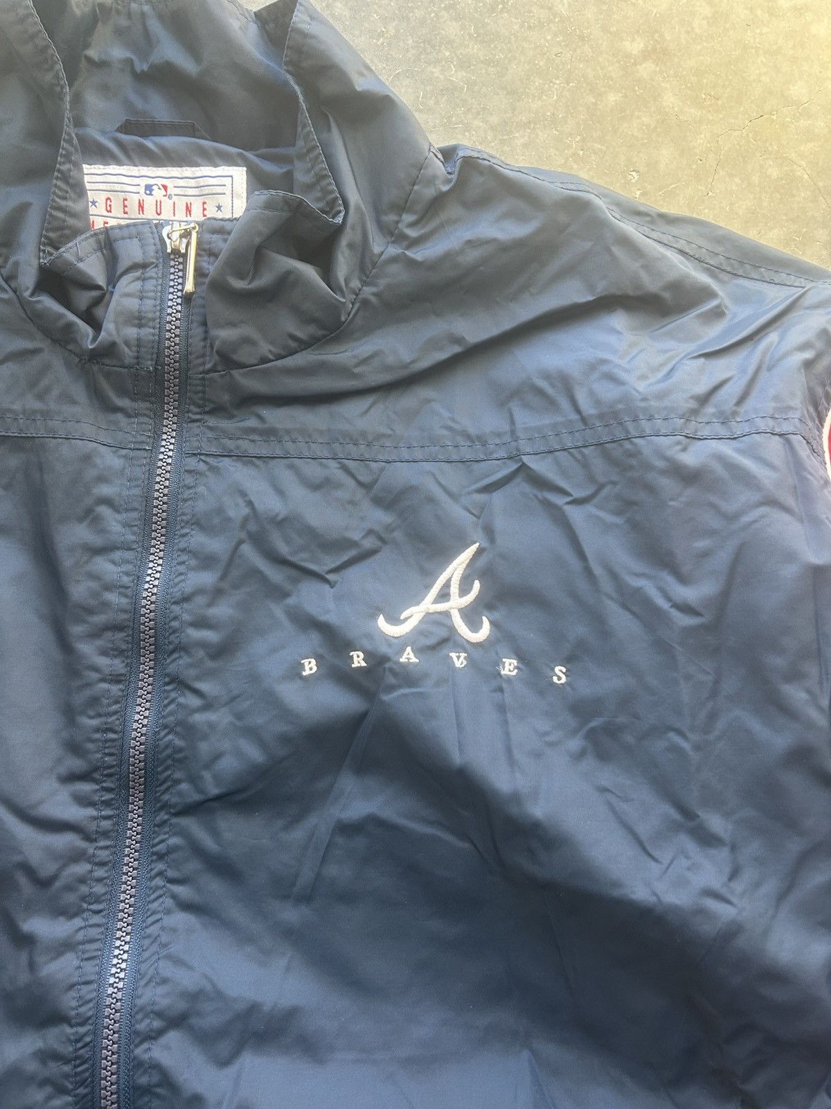 Starter × Vintage Vintage 90s Starter Atlanta Braves Windbreaker Jacket Size US XXL / EU 58 / 5 - 2 Thumbnail
