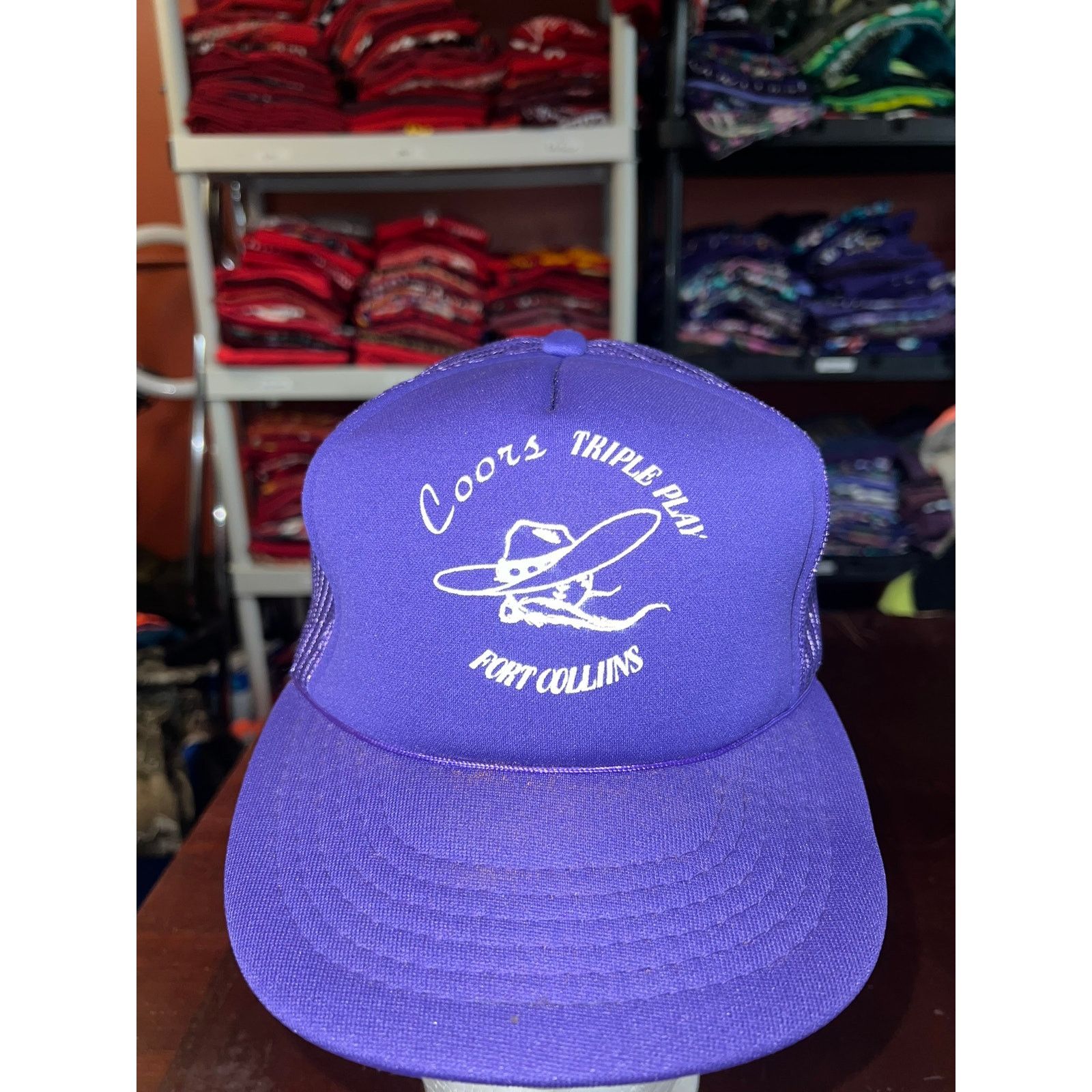 Vintage Vintage Coors Beer Hat Triple Play Baseball Fort Collins VTG Size ONE SIZE - 2 Thumbnail