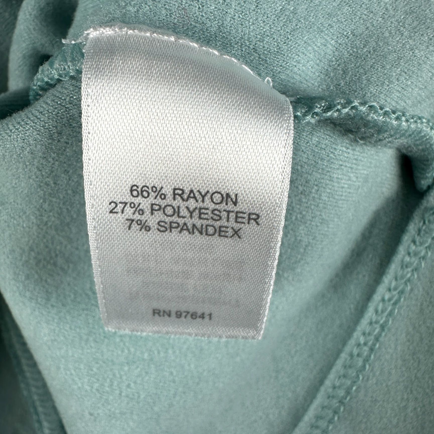 J. Jill J. Jill Top Womens Large Green Stretch Knit Mock Neck Long Sleeve Pullover Shirt Size L / US 10 / IT 46 - 6 Thumbnail