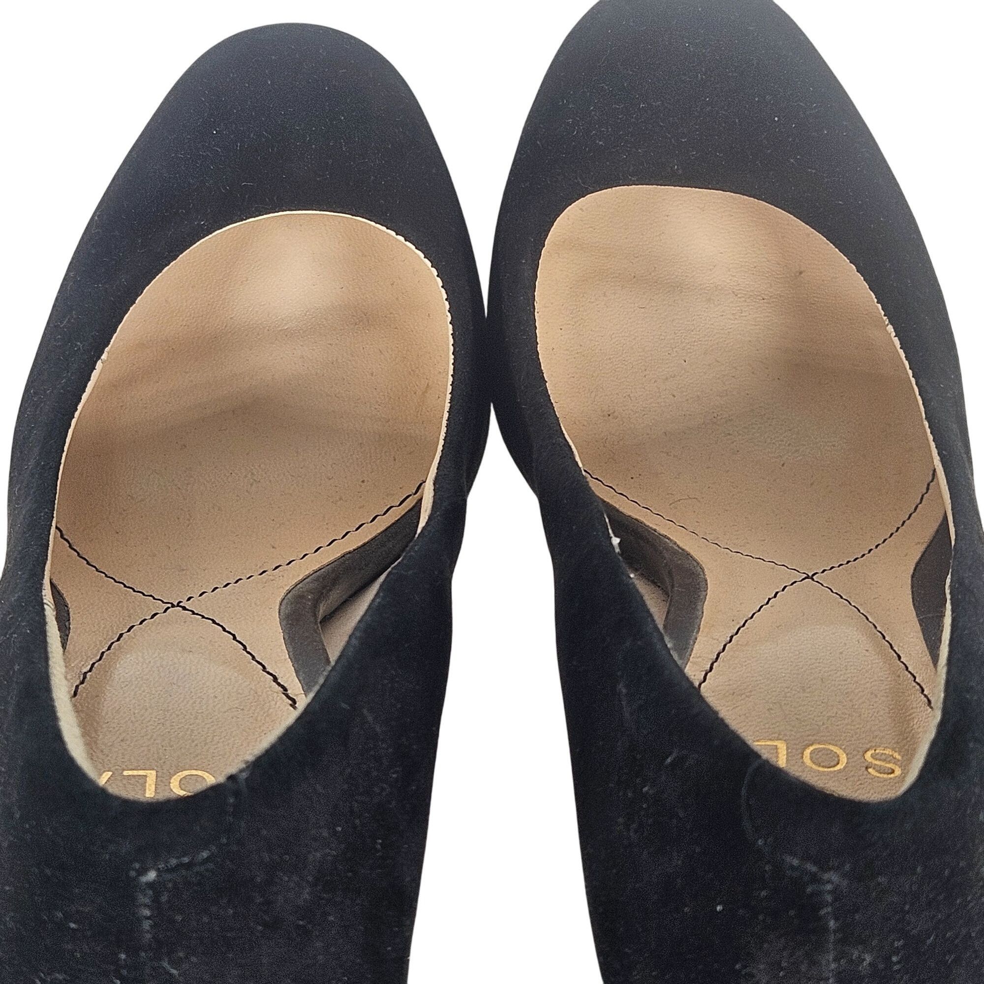 Other ISOLA Women Black Suede Heels 6.5M –3” Classic Pump, Quiet L Size US 6.5 / IT 36.5 - 10 Thumbnail