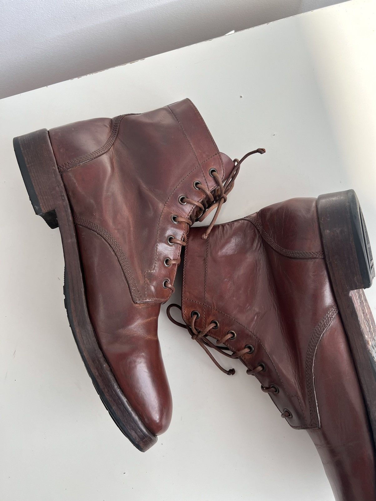 Marsell 🔥Officine Creative Lawry 001 Leather Cognac Boots Size US 11.5 / EU 44-45 - 18 Thumbnail