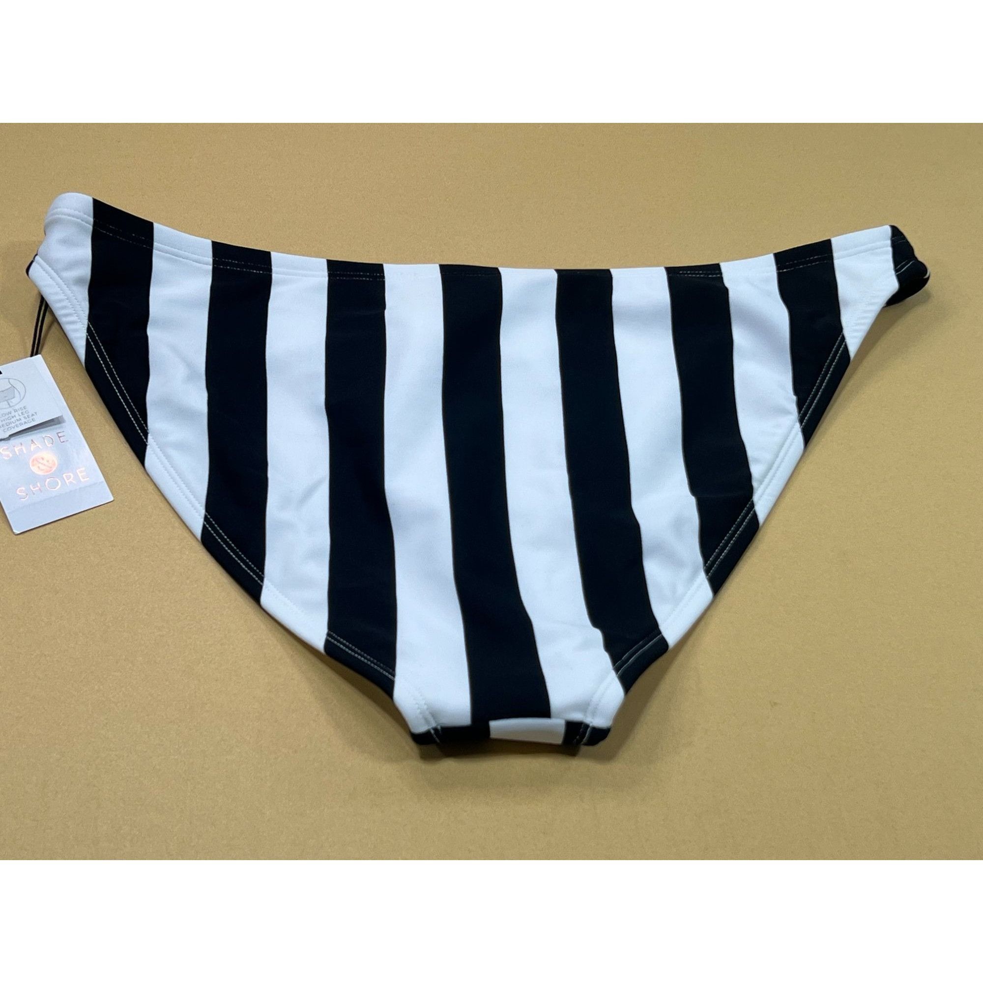 Other Shade & Shore -Women's Striped Medium Coverage Bikini Bottom Size ONE SIZE - 4 Thumbnail