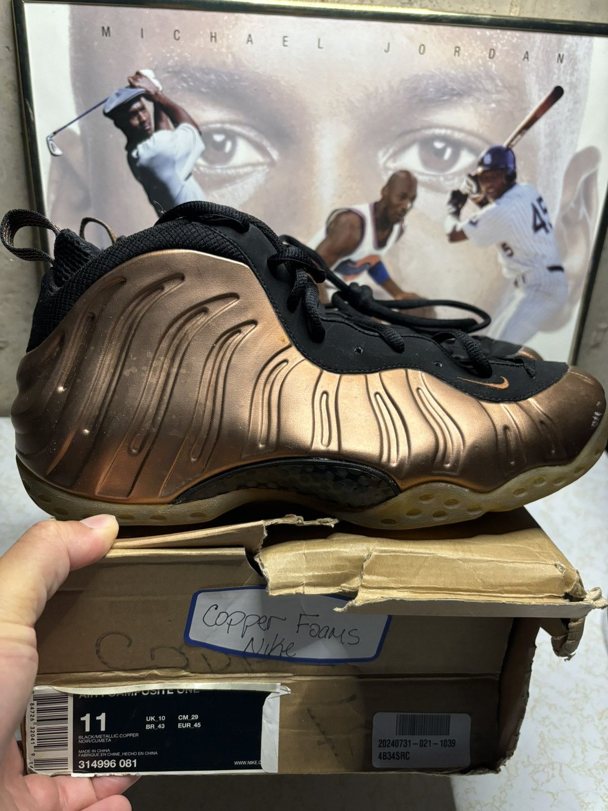 Jordan Brand Nike Foamposite ‘copper’ Size US 11 / EU 44 - 1 Thumbnail