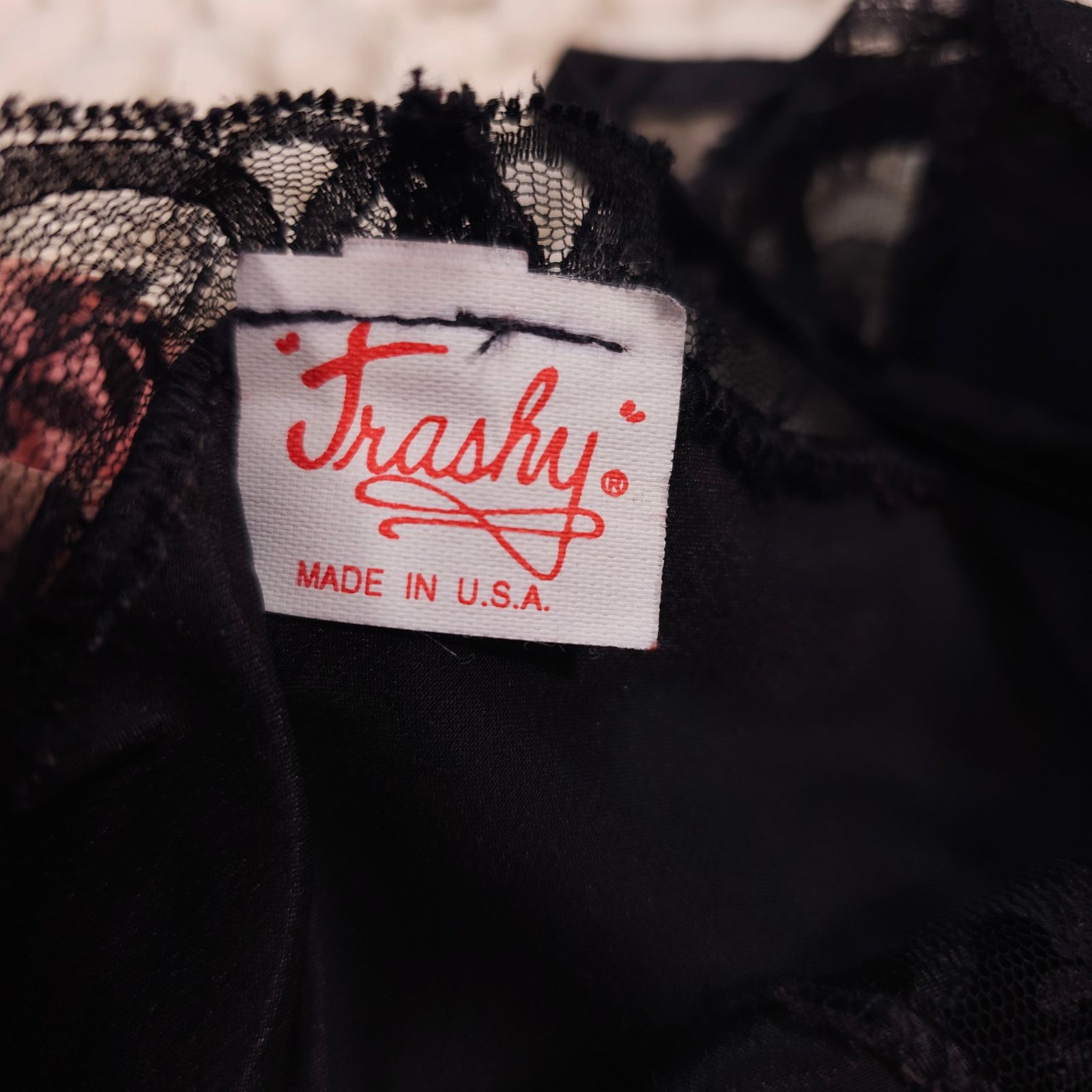 Other Trashy Lingerie Satin Lace Slip Black Sz Large Size ONE SIZE - 6 Thumbnail