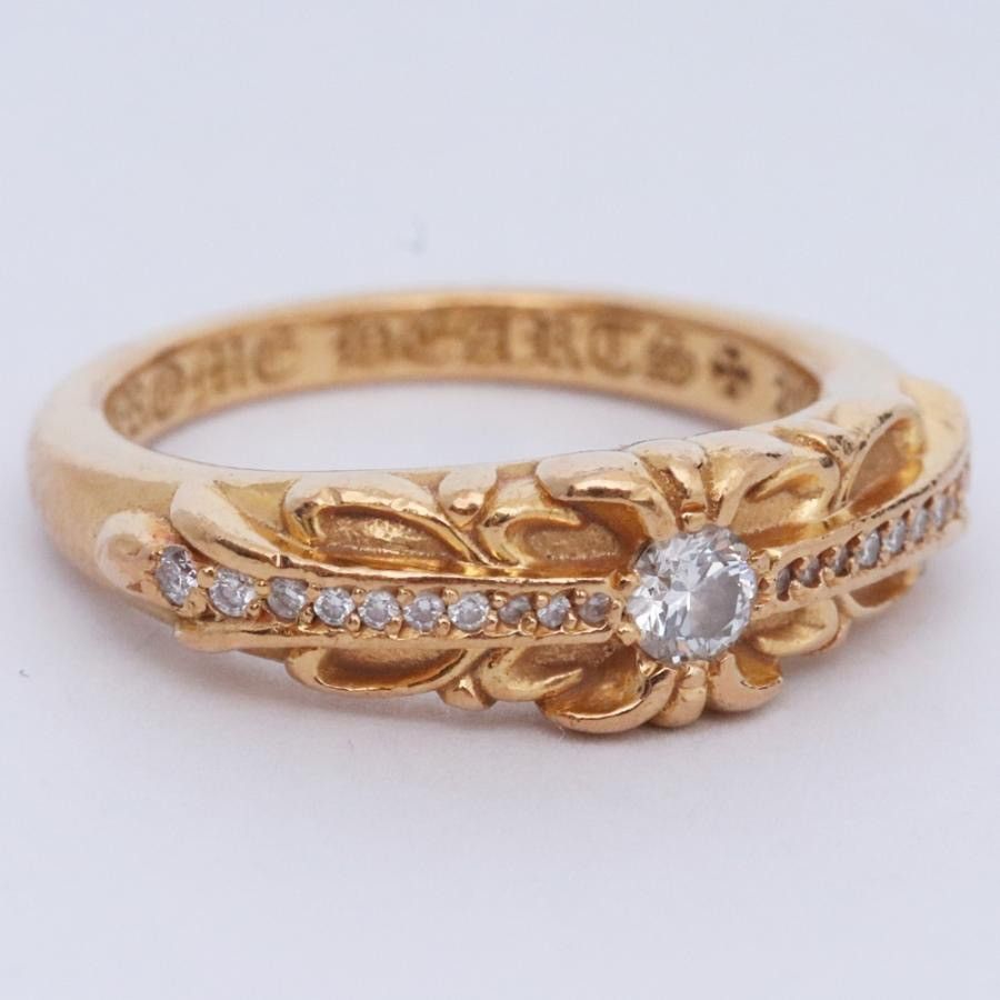 Chrome Hearts US5.5 Chrome Hearts PAVE DIAMOND 22K GOLD FLORAL CROSS RING Size ONE SIZE - 1 Thumbnail