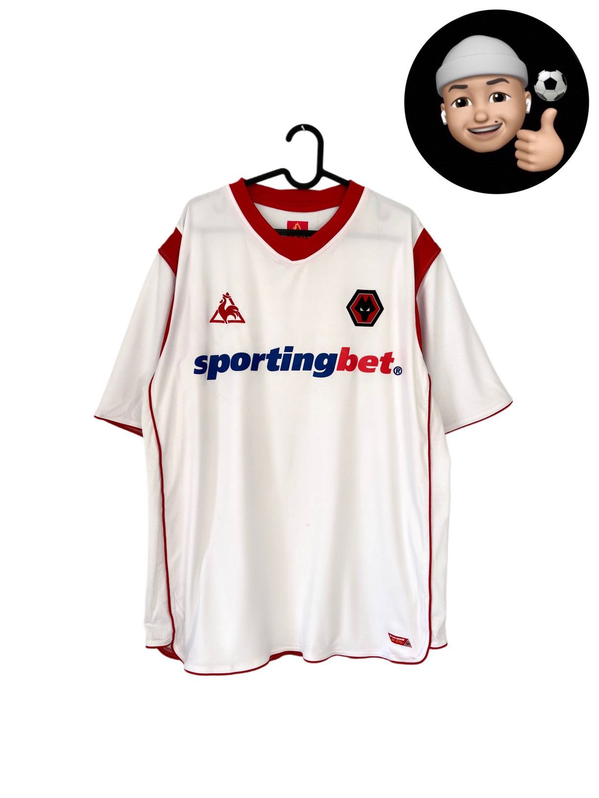 Le Coq Sportif 2009 2010 Wolverhampton England Away Vintage Soccer Jersey Size US XL / EU 56 / 4 - 1 Thumbnail